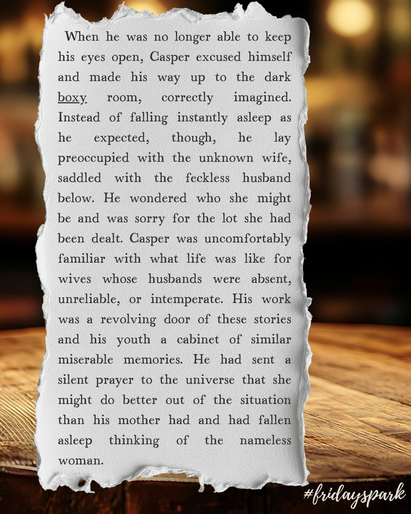 #fridayspark is box and I only had one &hellip; Casper is already wondering about Arabella and he hasn&rsquo;t even met her yet. #thethingwithwingsnovella