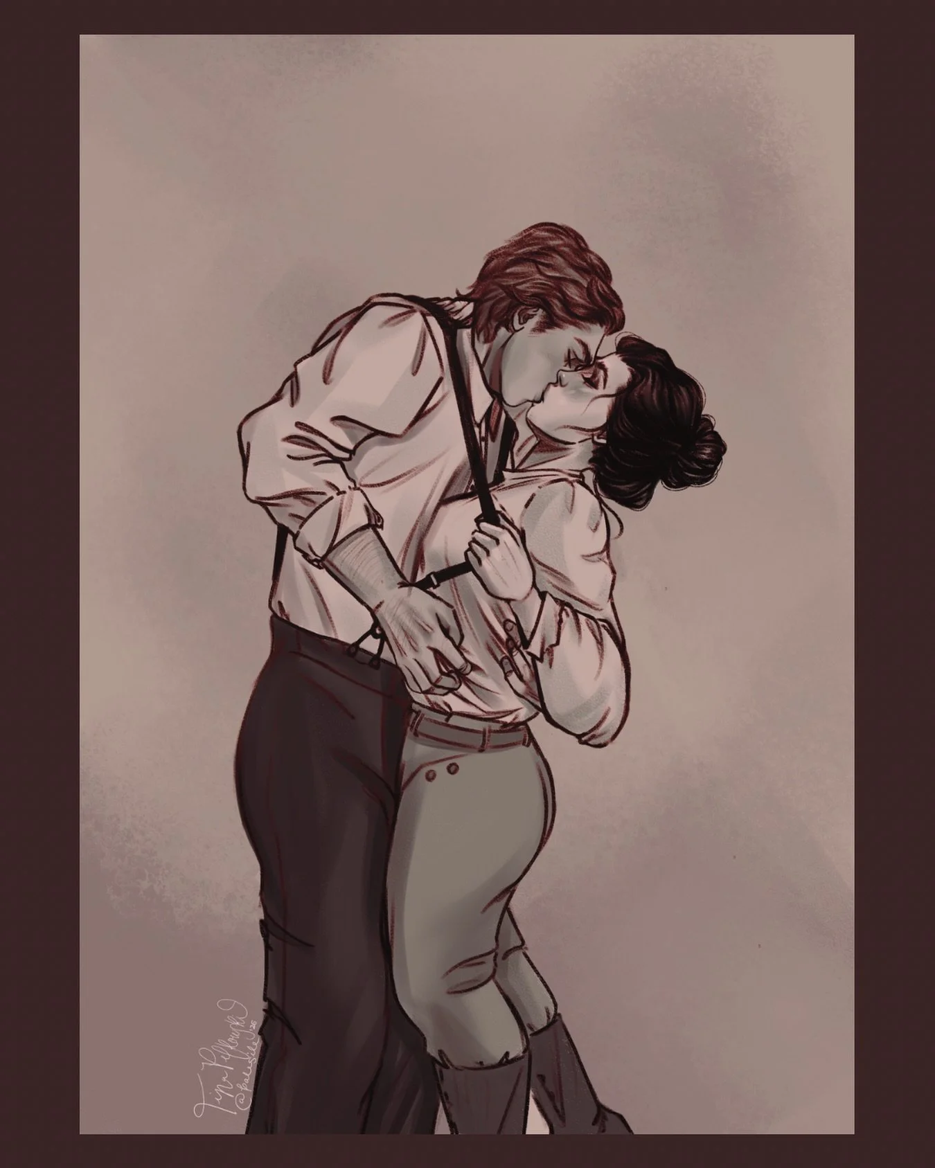 A Saturday surprise for you, loves! I shared this in The Scarlet Letter in September (a good reason to sign up!) and now I can share it with all of you. This was an early sketch that @palesile made for the cover and I loved it so much that she finish
