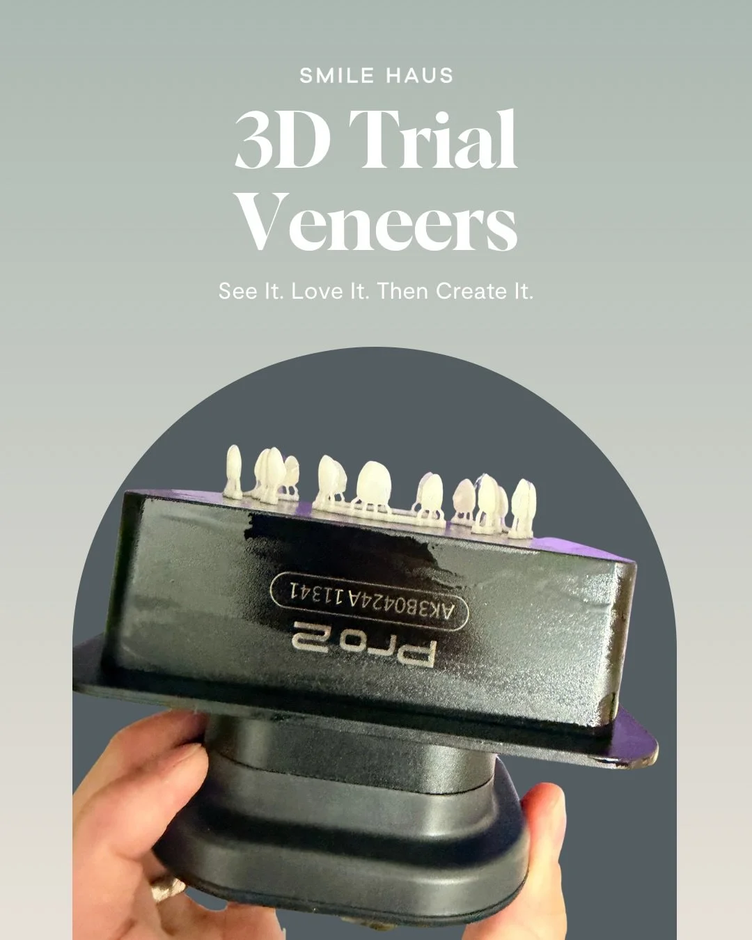 What if you could try on your new smile first? 👀✨

Using our 3D technology at Smile Haus, we can create trial veneers that allow you to preview your smile transformation before committing to permanent treatment. 

Stay tuned for our video to learn h