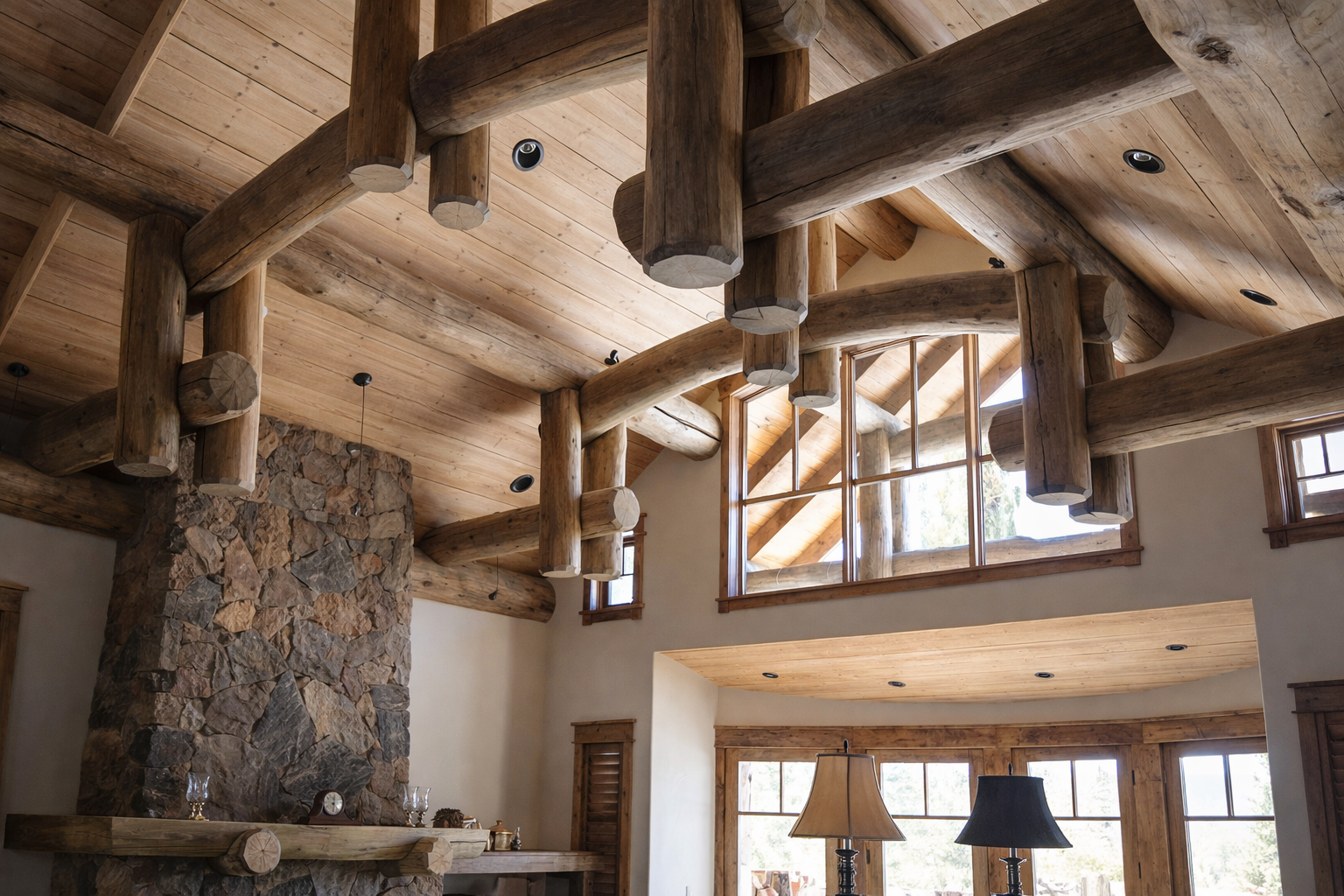 Custom mountain lodge home remodel in Evergreen CO built by Gold Hill Builders Colorado contractor