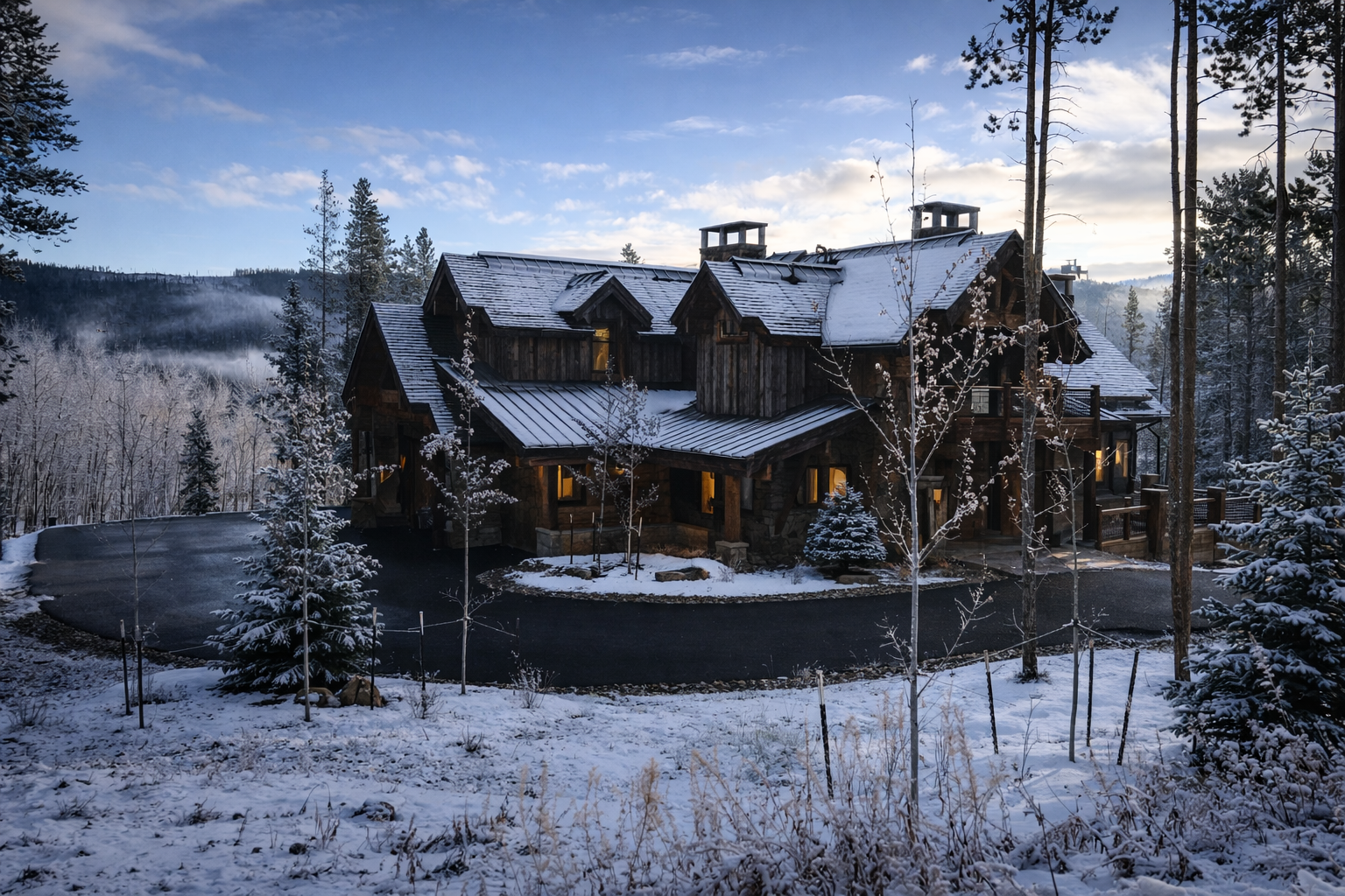 New construction custom home in Evergreen Colorado mountain community by Gold Hill Builders