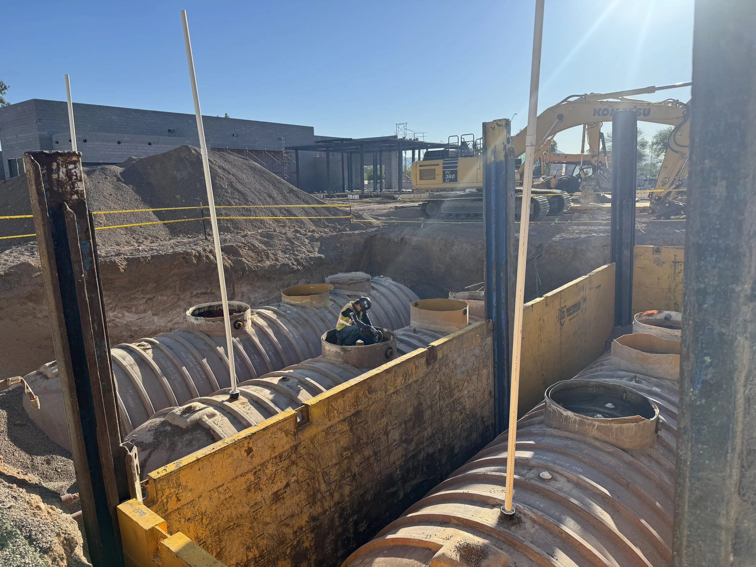 View NE toward the 3 UST tanks prio to removal.JPG