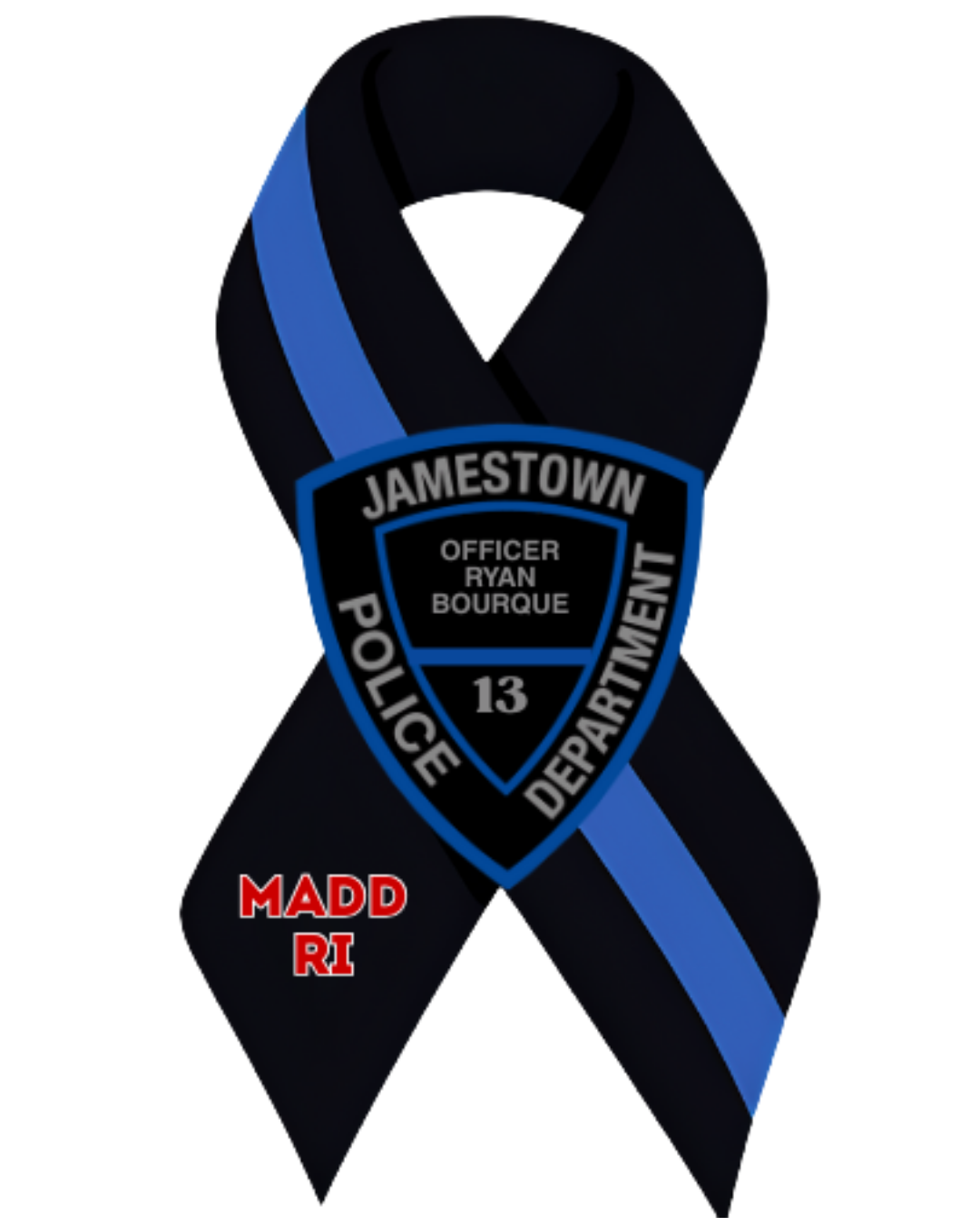 Officer Ryan Bourque Memorial Patch Magnet