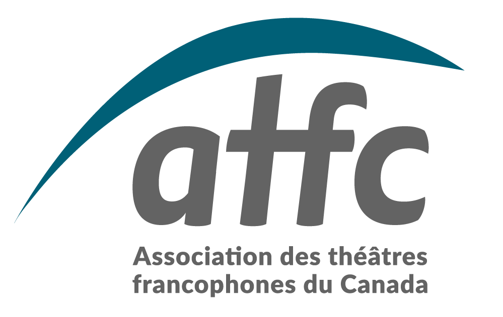 Logo de l'Association des théâtres francophones du Canada (ATFC) avec un arc stylisé en haut et le texte en dessous.