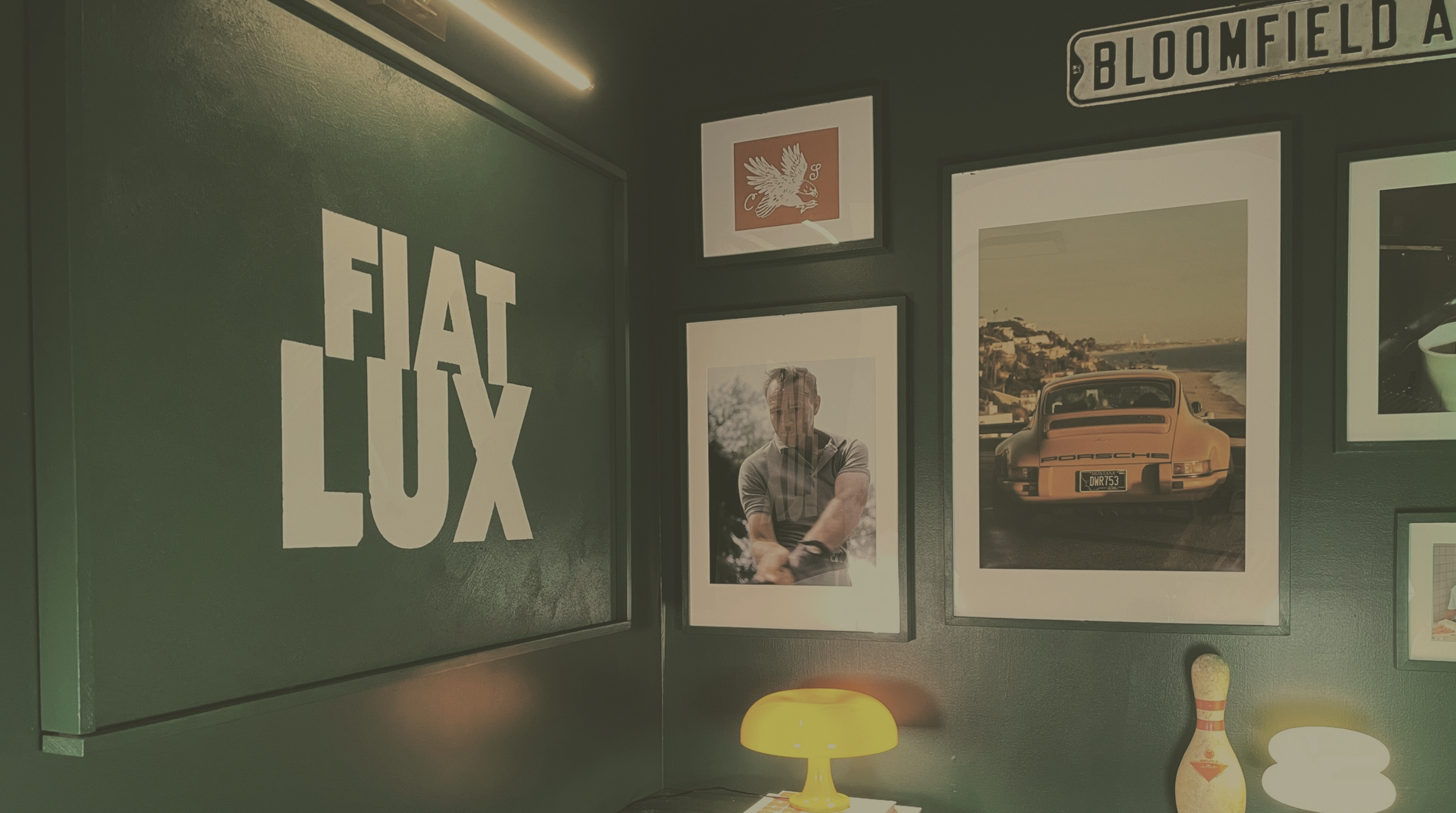 Olive green office with for golf speed training