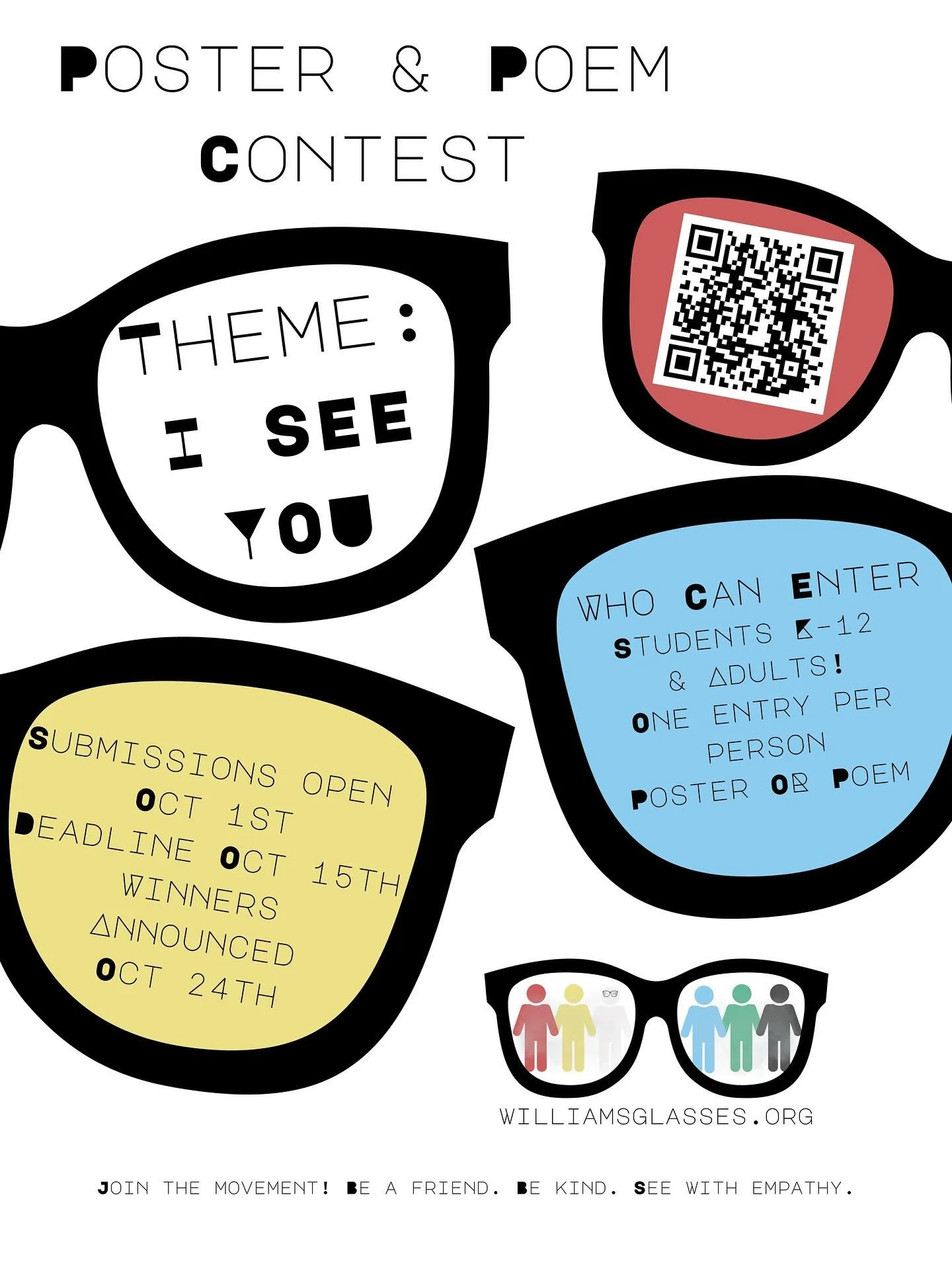 ✨ It&rsquo;s here! ✨
 We&rsquo;re excited to launch the first-ever William&rsquo;s Glasses Poster &amp; Poem Contest in celebration of Invisible Disabilities Week (October 19&ndash;25, 2025).

This is your chance to use art or words to share the mess