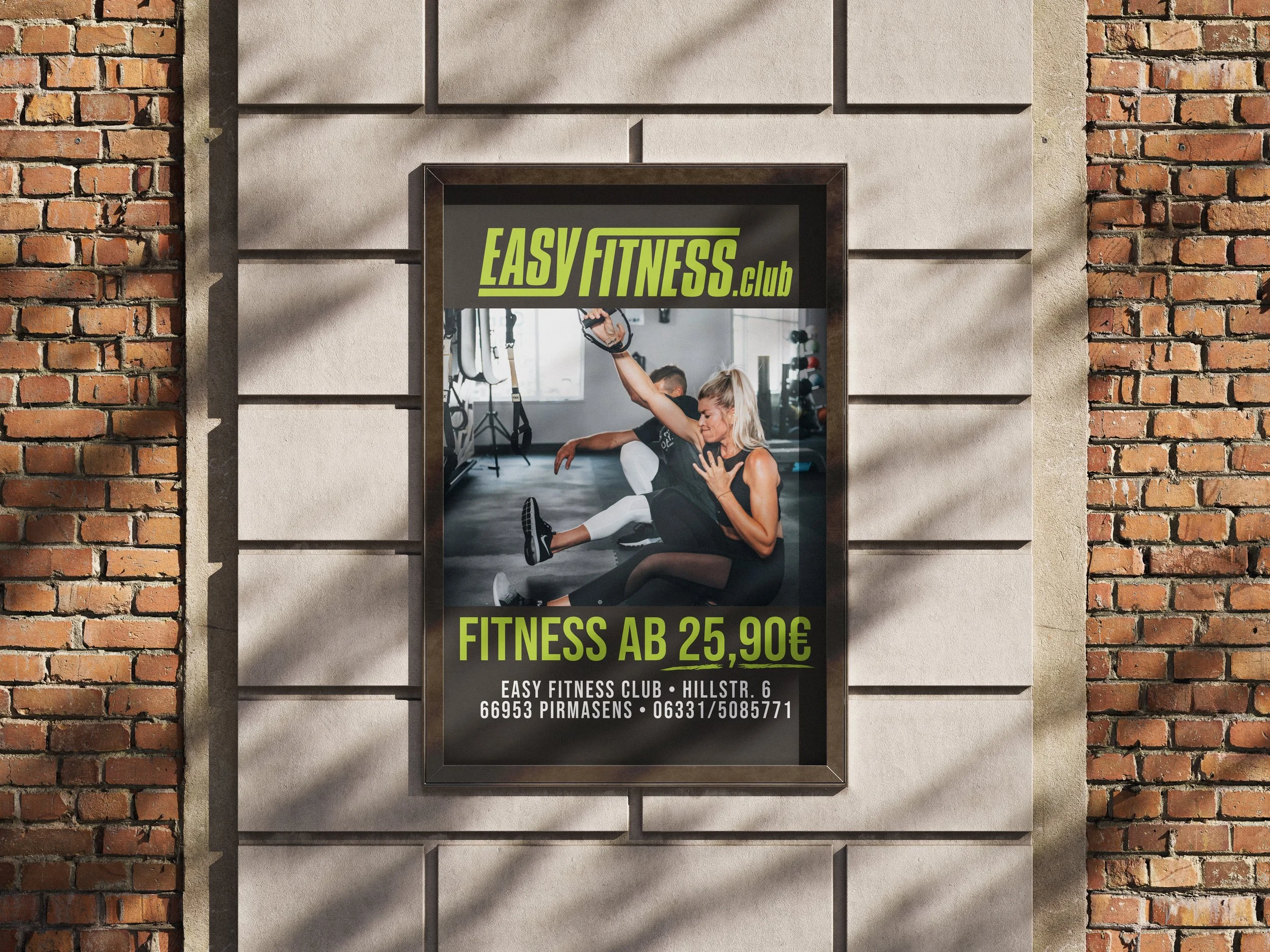 Plakatgestaltung für EasyFitness in Pirmasens.