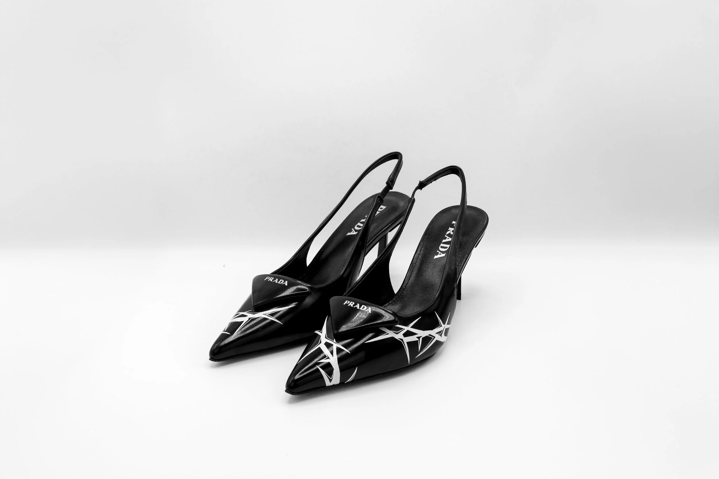 Tattooed Prada slingback heels by ARTIMUS INK — Artimus Ink