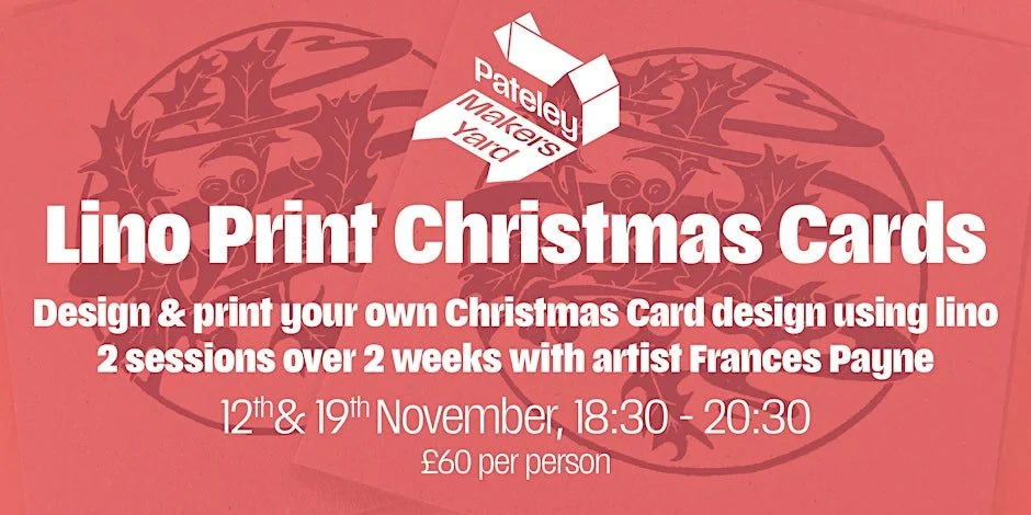 Lino Print Christmas Cards Workshops with artist Frances Payne - Session 1/2
