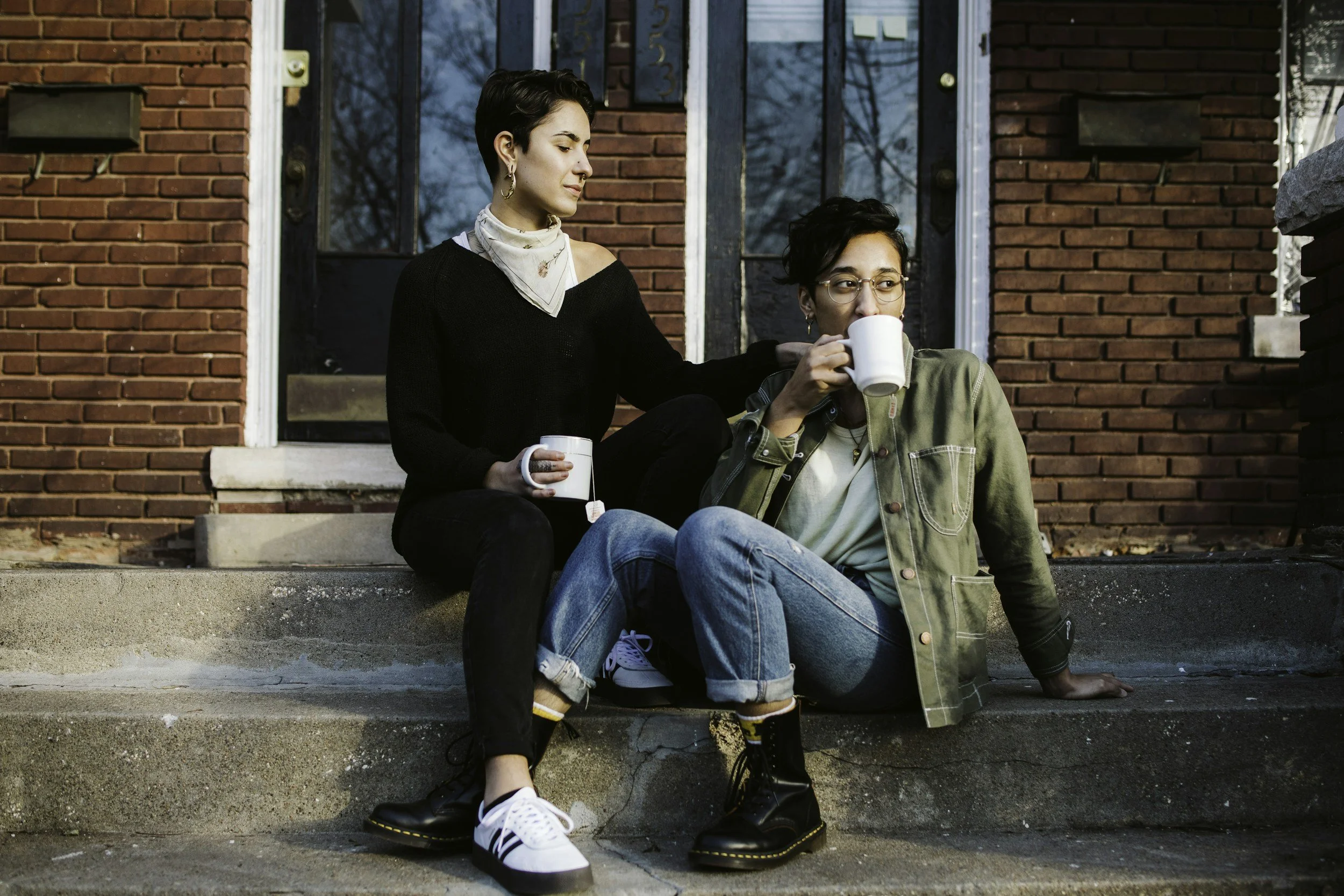 Couple practicing relational mindfulness