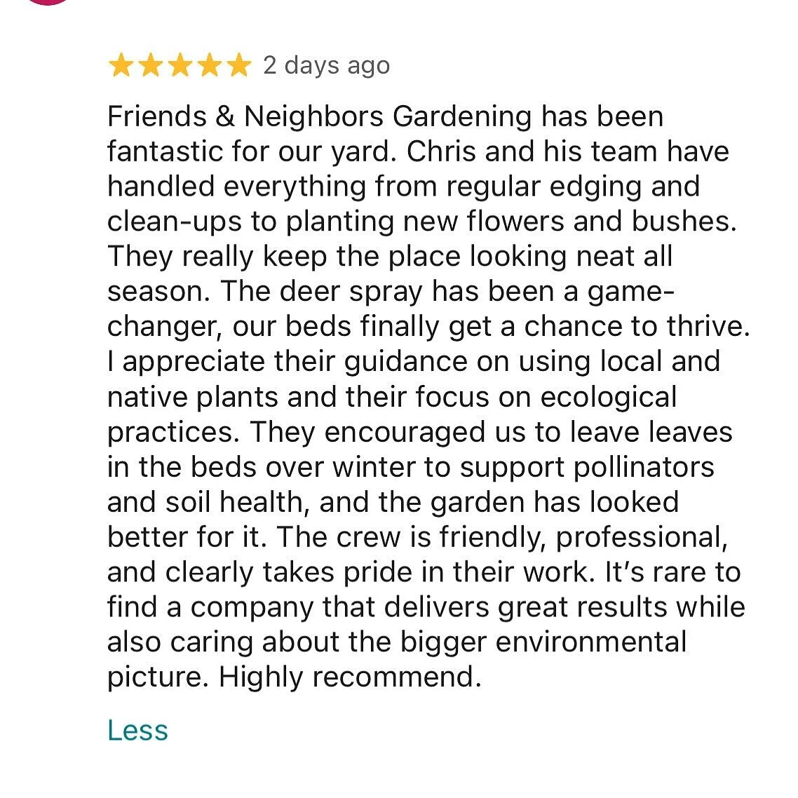 What a glorious Google review! Thank you to this thoughtful and supportive client! 

We&rsquo;re so lucky to work for so many wonderful people!