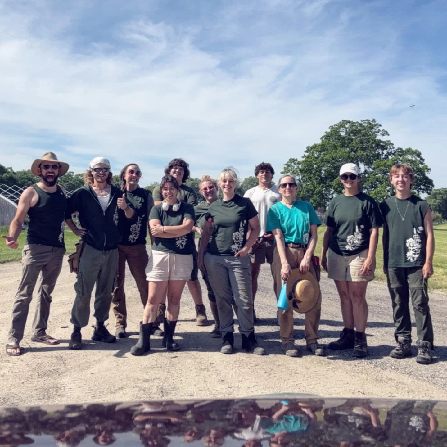 11/13ths of the team at the June training session, a tour and discussion at the wholesale nursery. 

Much credit to everyone for staying sharp at the end of a long hot day!