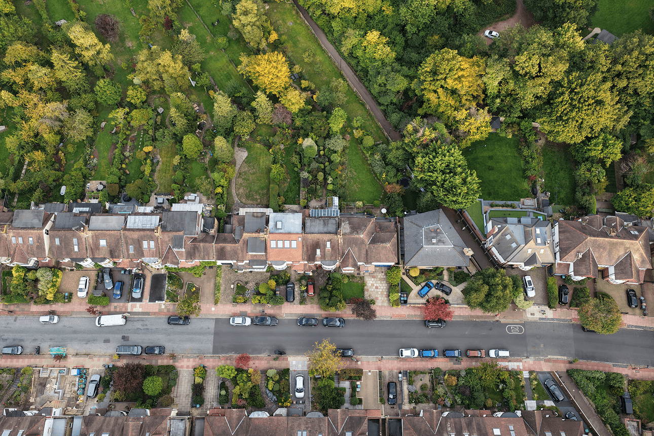 Birdseye view of Wood Vale in Muswell Hill