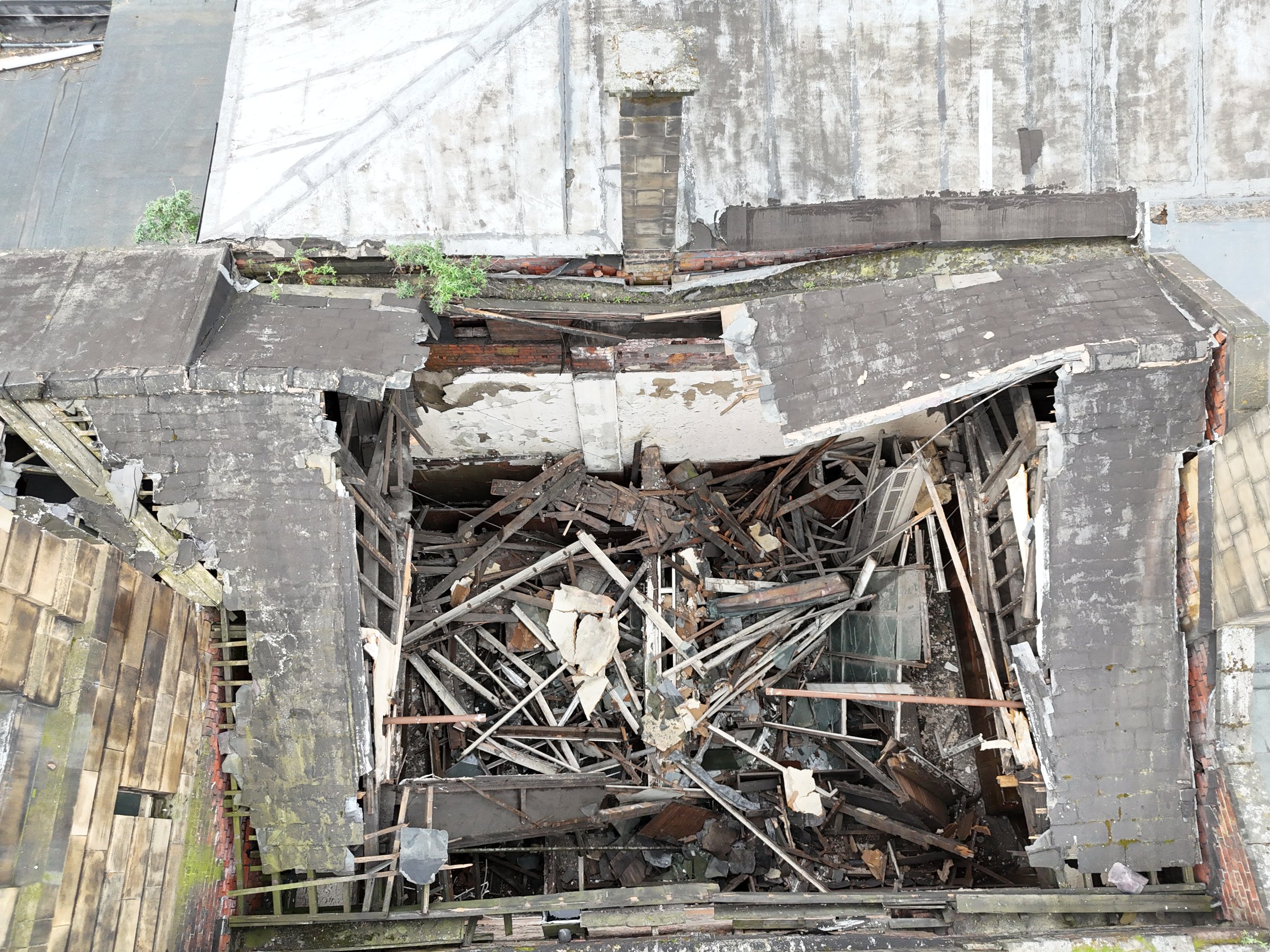 Drone Survey Documents Roof Deterioration at Historic Sheffield Building