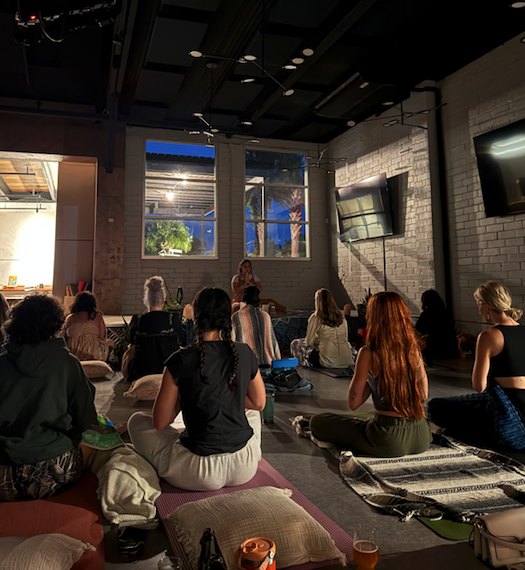 Geometric drawing of an outline square with sections divided by vertical, horizontal, and diagonal lines.