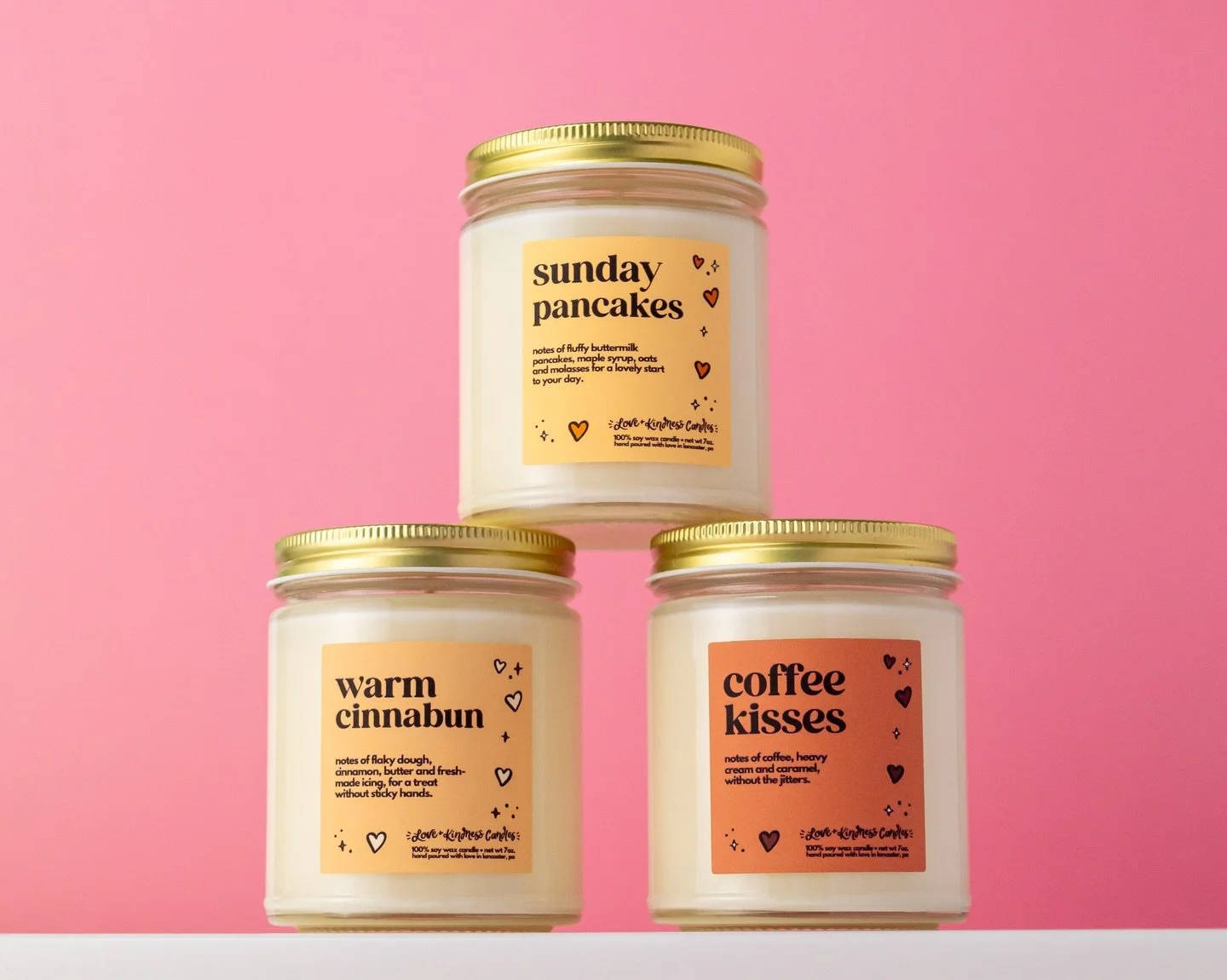 This shoot was part of the @loveandkindnesscandles rebrand. 💖

The goal was to create product images that feel fun and colorful while still working together as a cohesive set across their product listings and social platforms. We also kept wholesale
