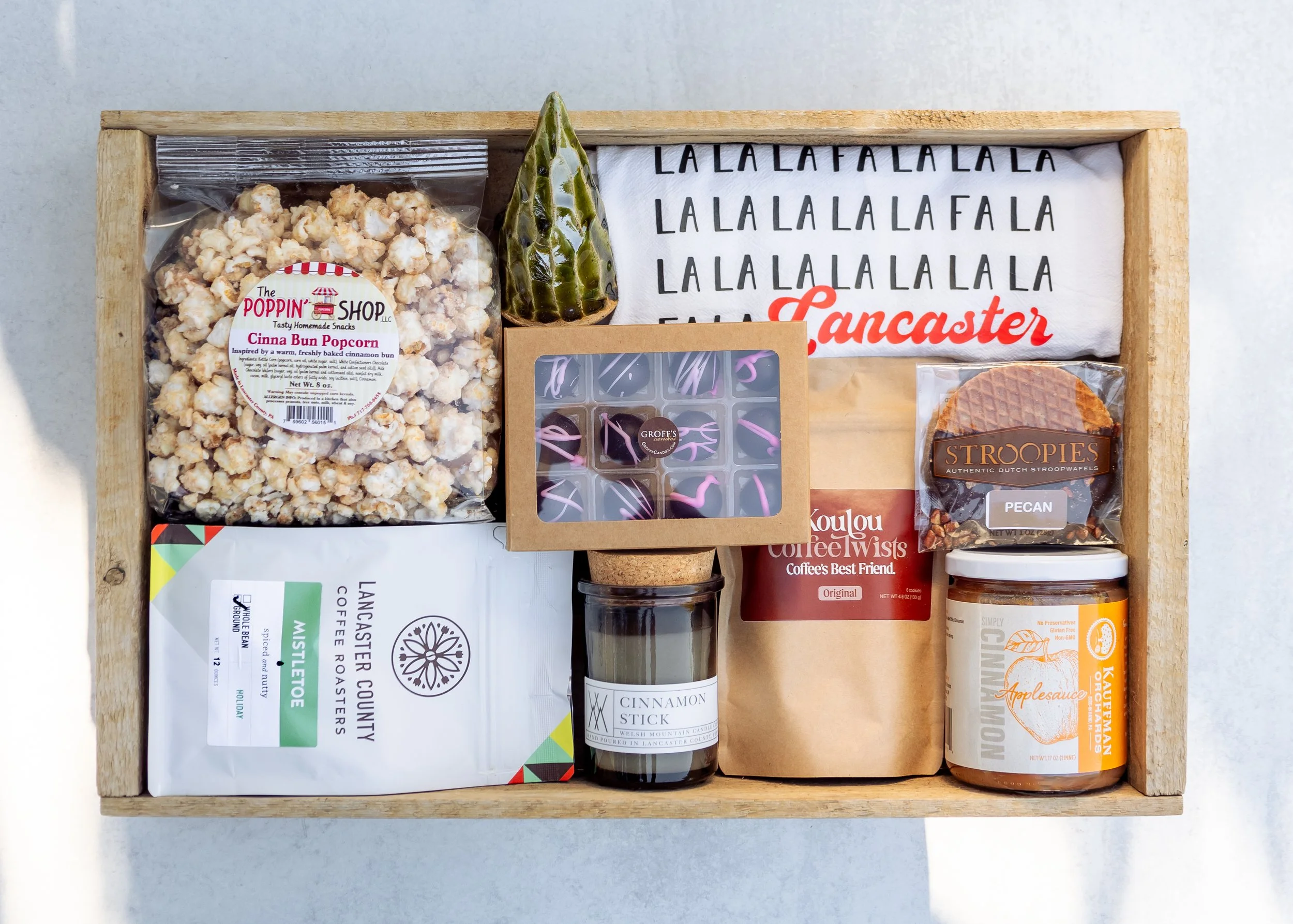 Product photography showcasing LancGoods gift boxes and curated products, styled with natural light and clean backgrounds to highlight packaging, textures, and the overall gifting experience.