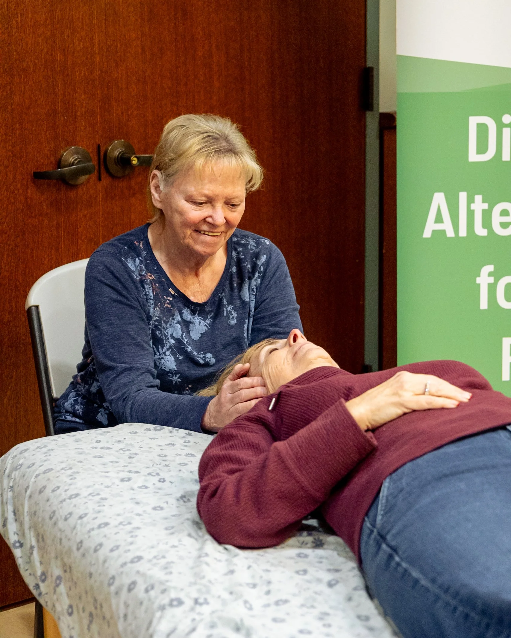 Guests enjoying the wellness fair at the Cleve J. Fredricksen Library