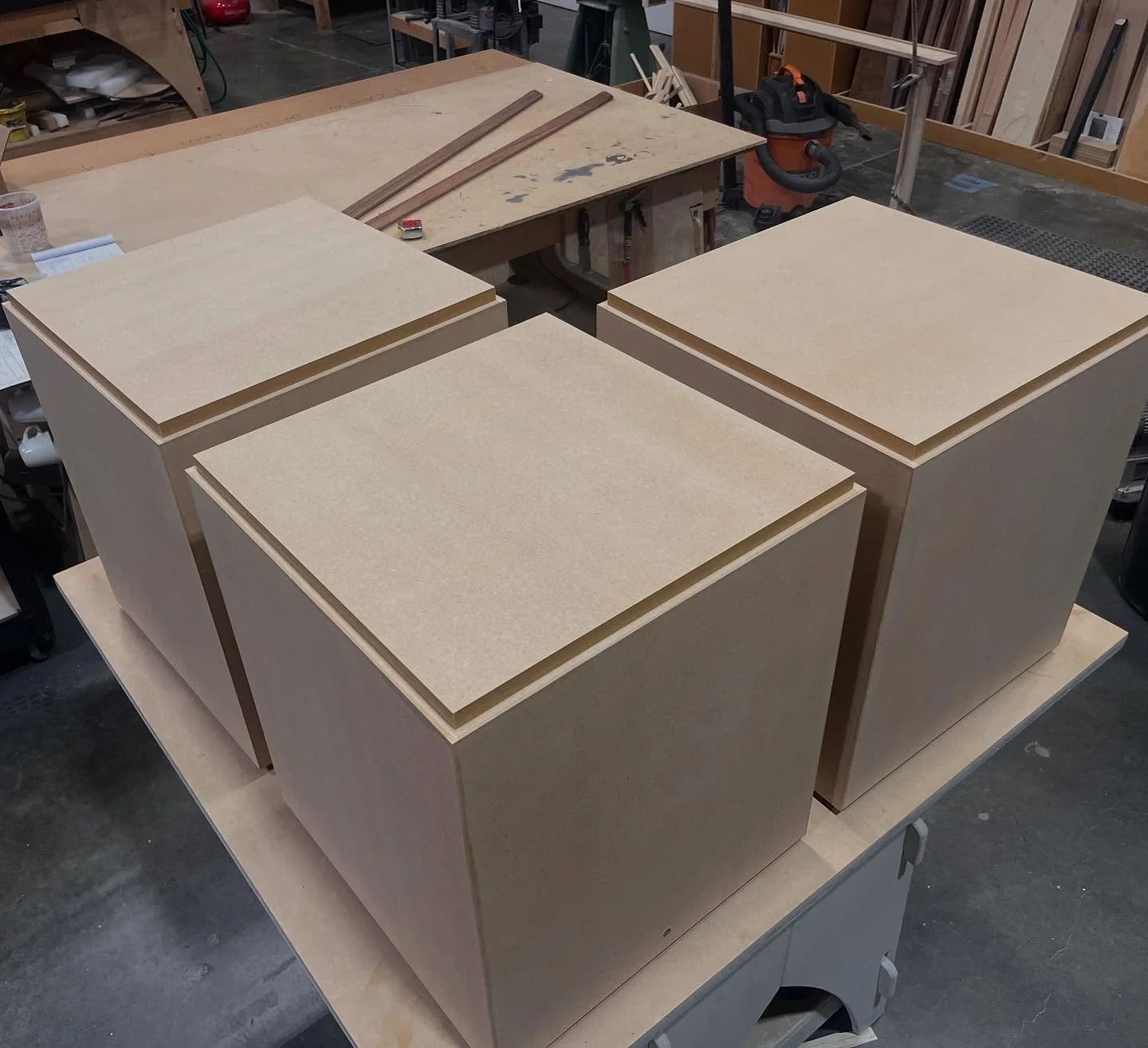 Some airtight pedestals prepped for paint.