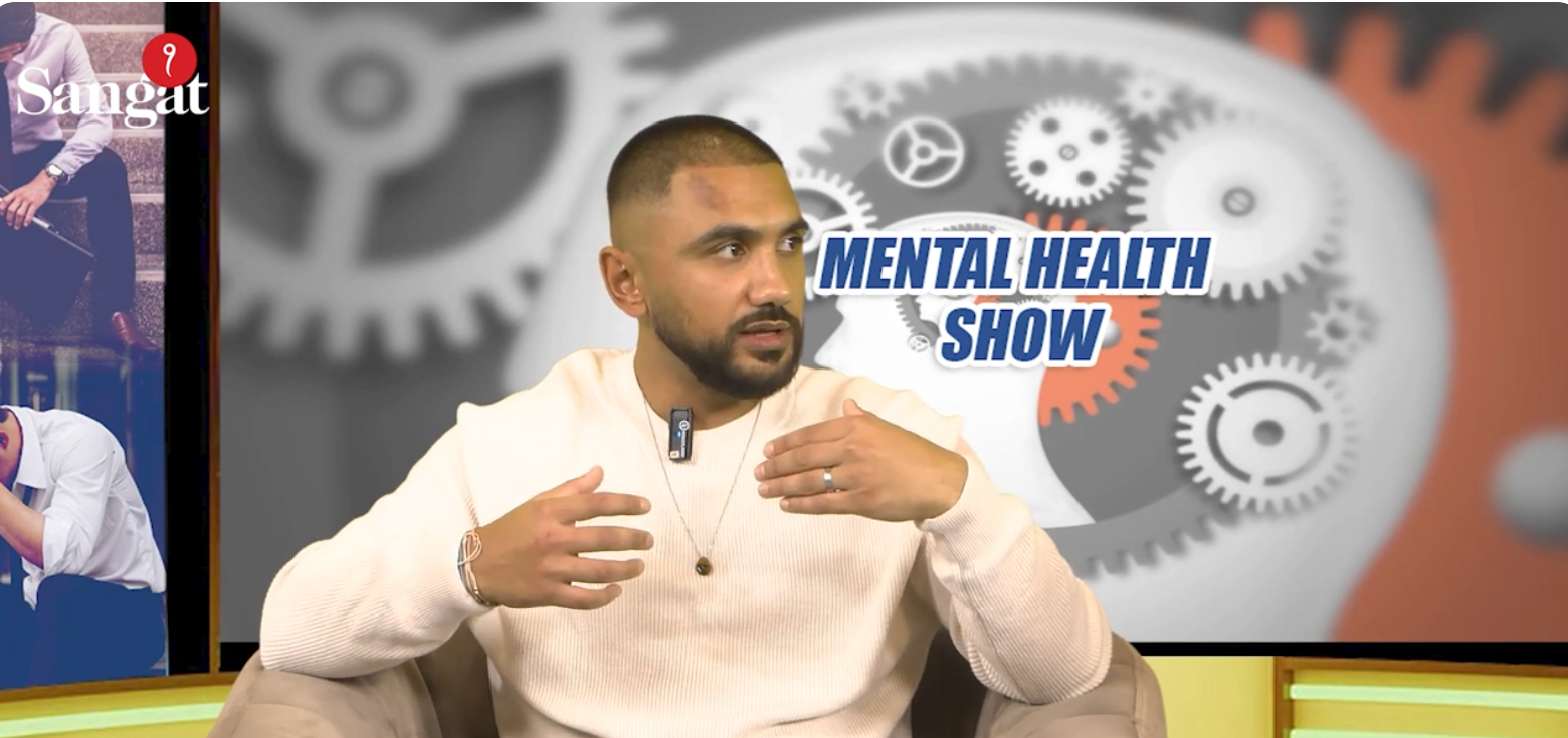 Photo of Daniel Bains, Birmingham Based Therapist, Speaking on Sangat TV