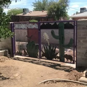 Gate I designed, welded and installed in my backyard