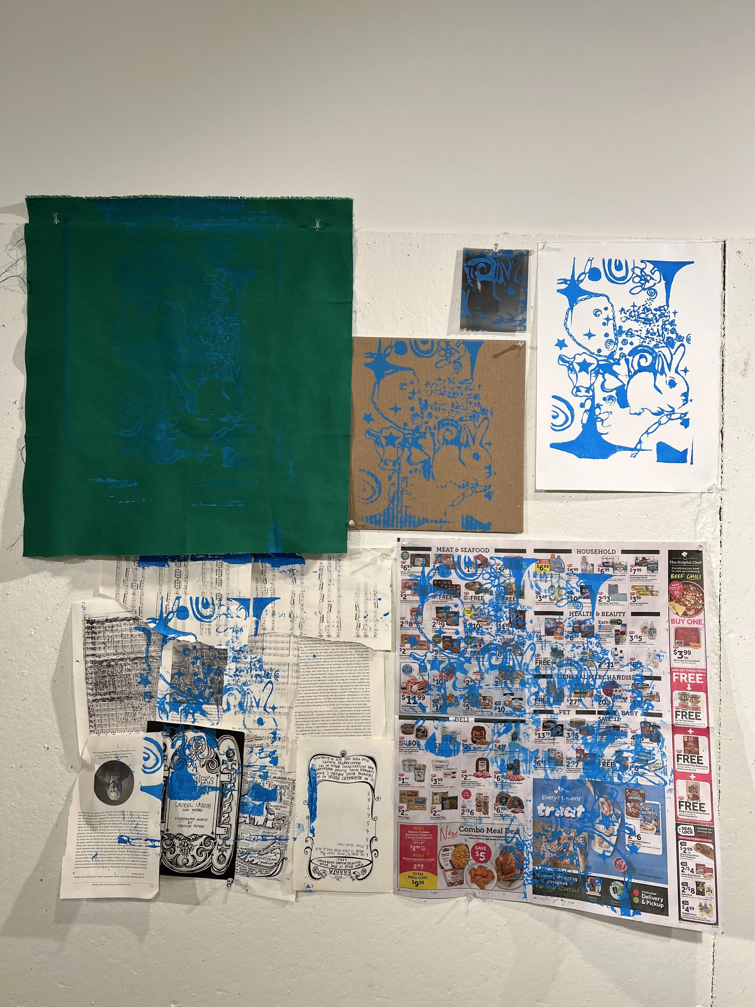 Editions on multiple mediums (fabric/cardboard/paper/film negative)
