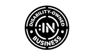 Disability opened Business black circular logo