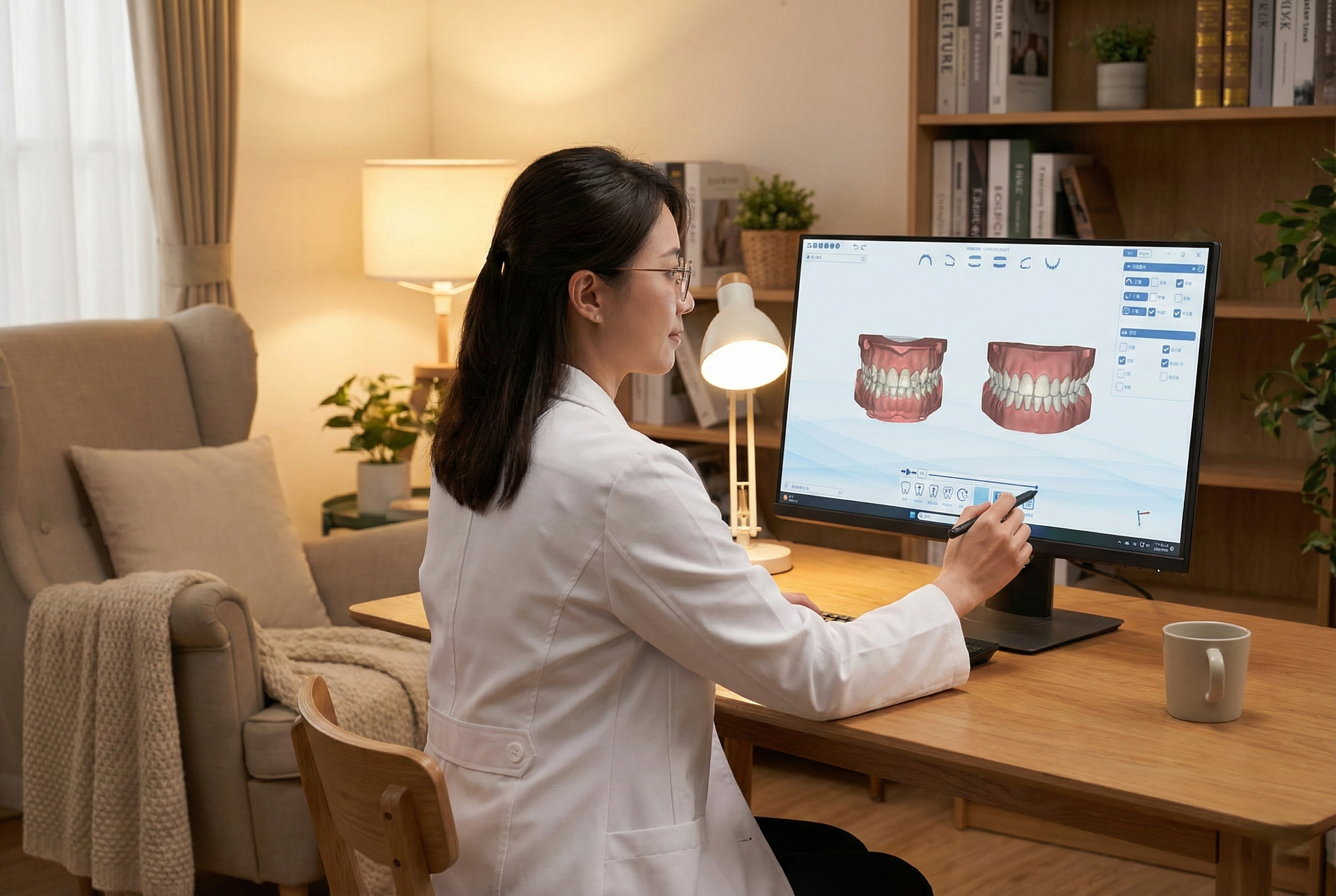 Digital dental model for white label aligner treatment simulation