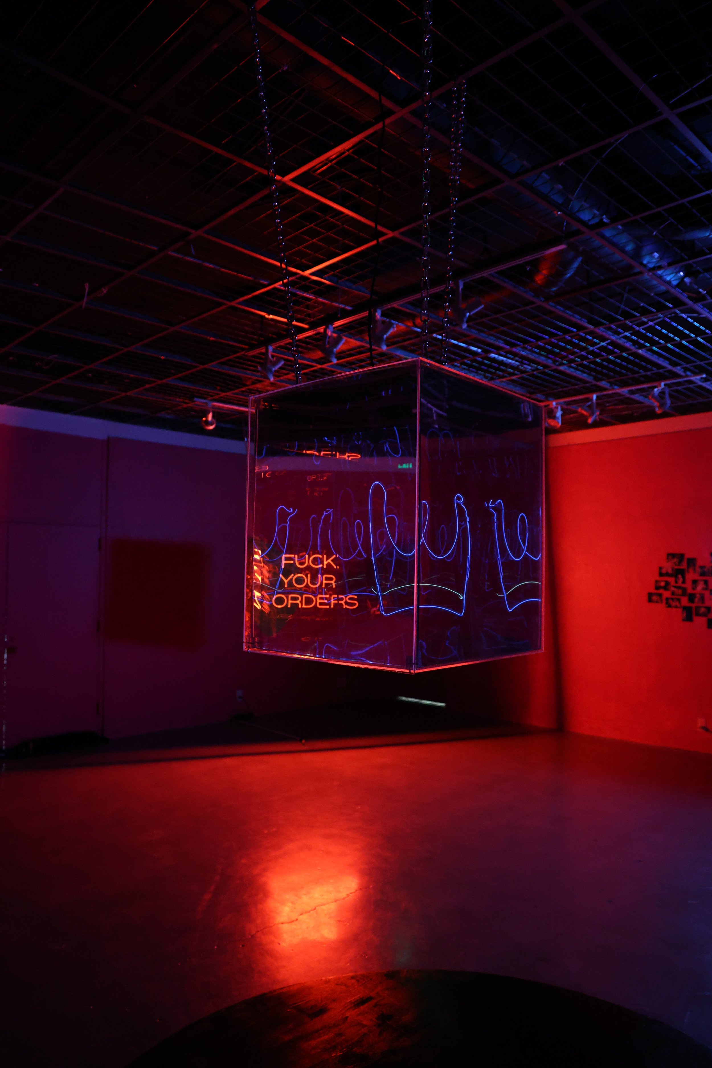 For Those Who Never Got Their Crowns, But Were Always Royalty
Xenon Crown in Blue and Green in Infinity Mirror Acrylic Box;
Acrylic on Wood
20x20x25 inches; 7-foot diameter