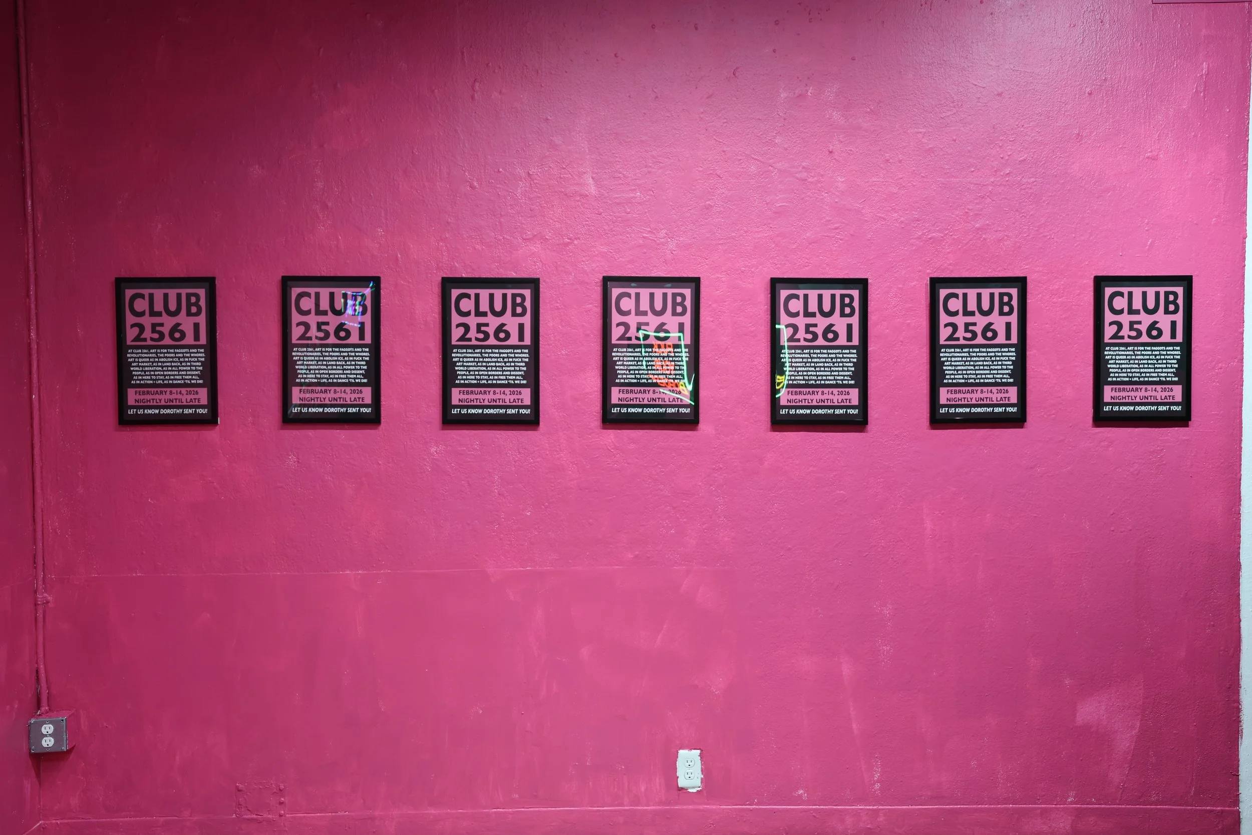 CLUB 2561 (Pantone 213C) (2026)
Screenprint on Paper, 11"x17"