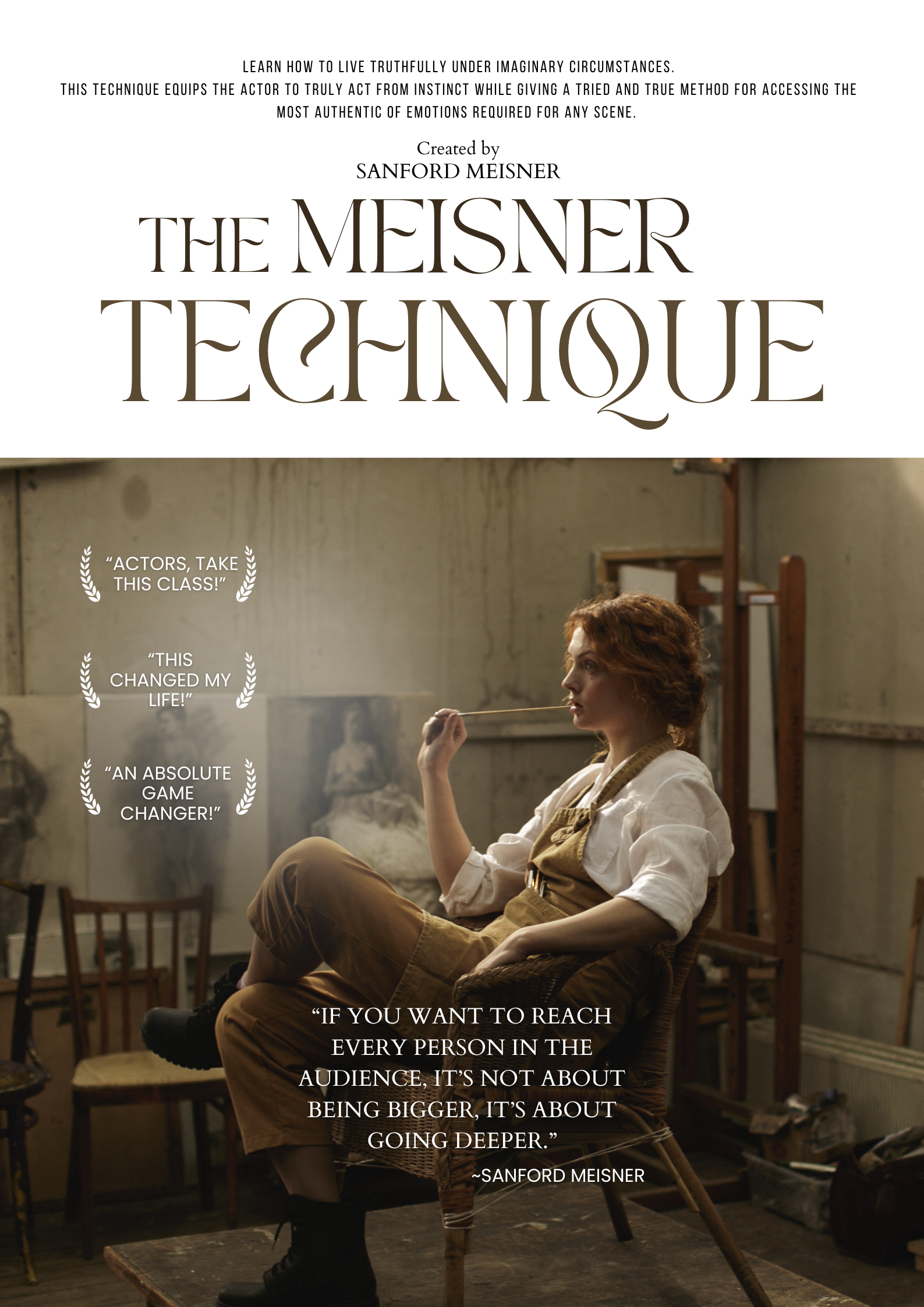 Meisner Technique Acting Training Film and Television Movie Poster
