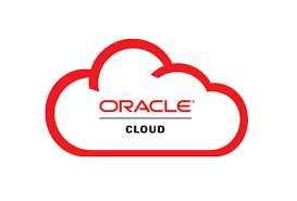 Oracle Cloud logo with a red cloud outline and the words 'Oracle Cloud' inside.