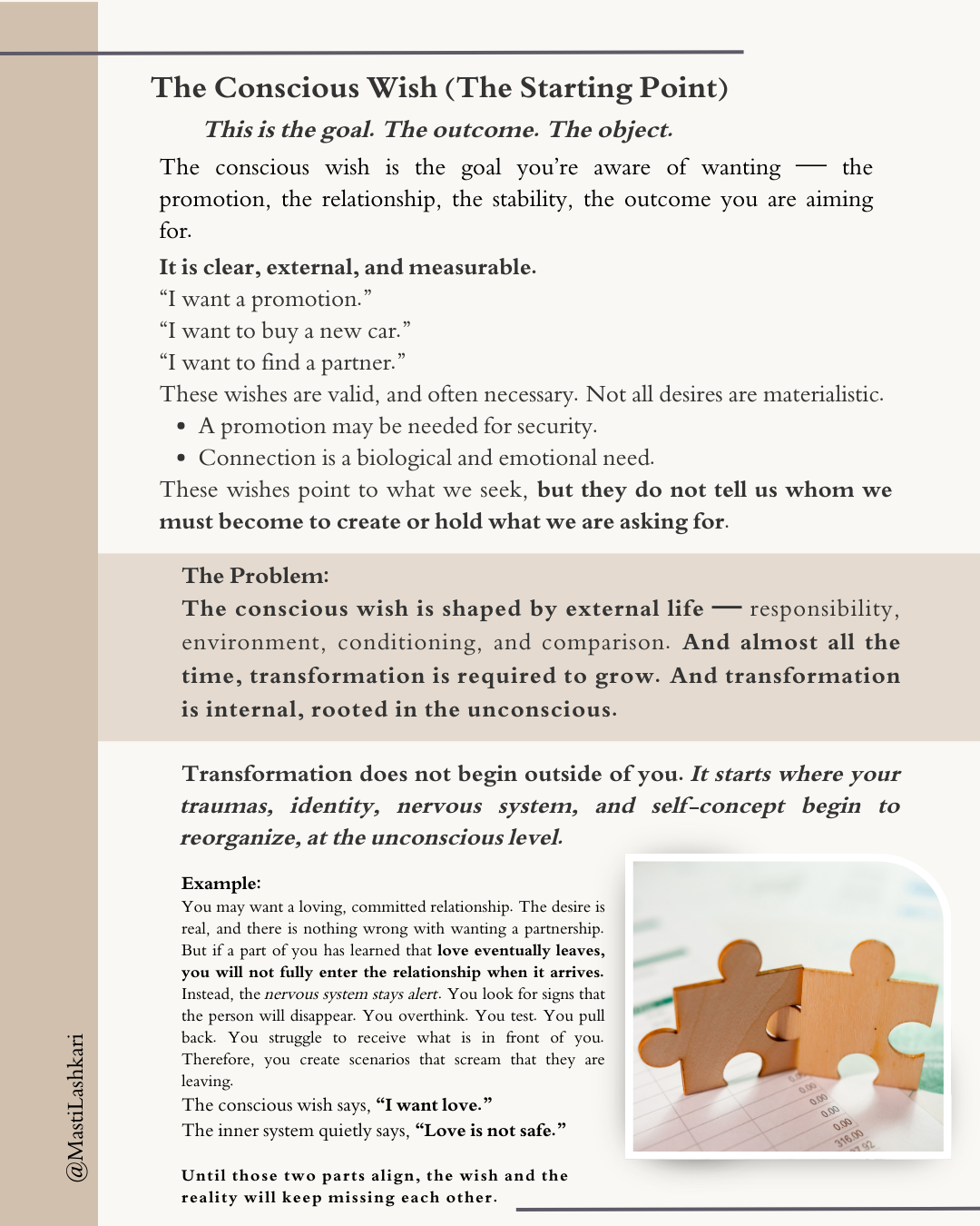 How to actually manifest what you want: woman reflecting on difference between wishing and embodying change. Psychology roadmap from desire to reality that works.