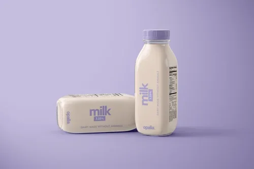 Image of animal-free dairy milk from Canadian food tech startup Opalia