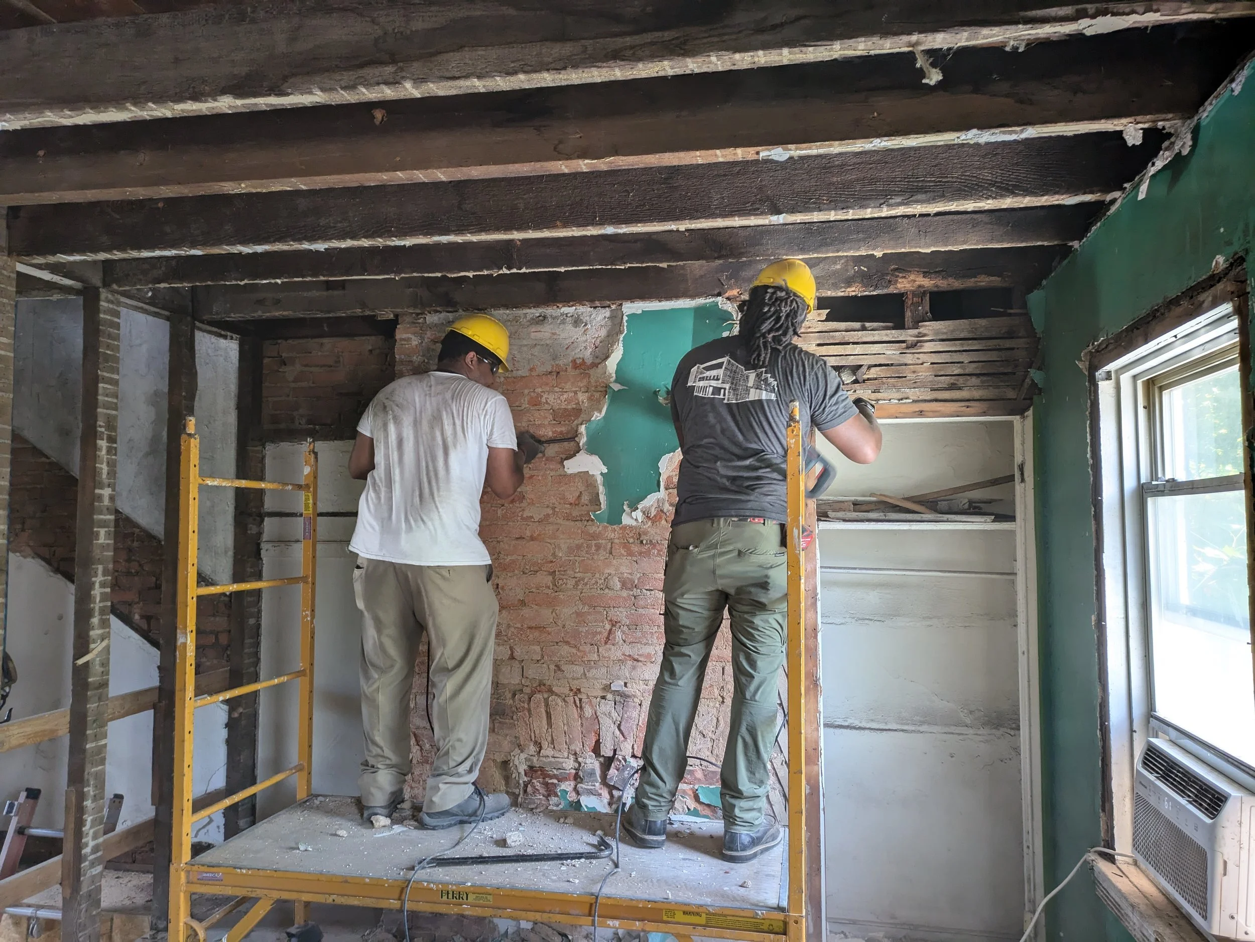 Removing the original fireplace