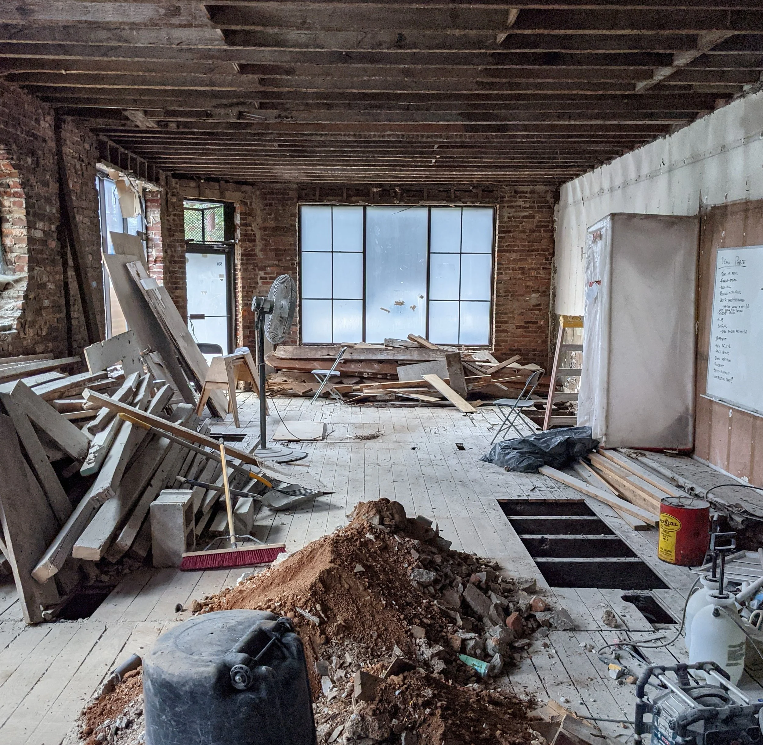 Demolition in progress