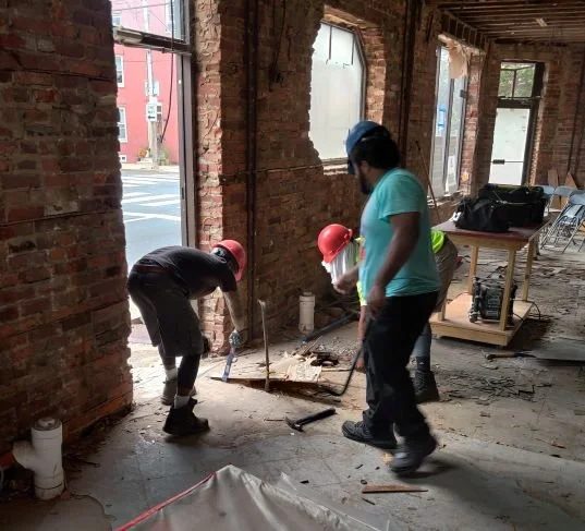 Our crew in action
