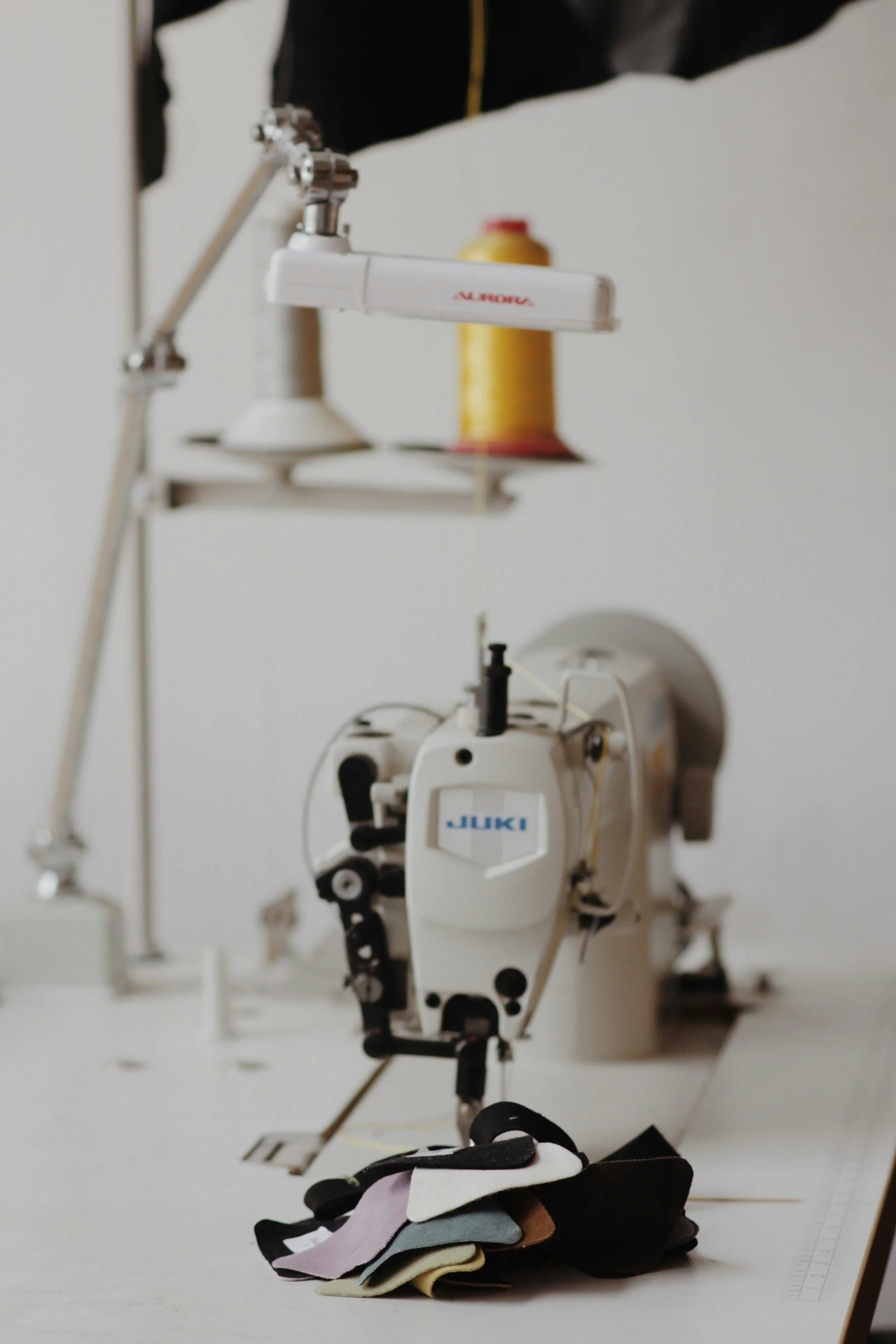 Juki industrial sewing machine used for bridal and formalwear alterations in West Michigan