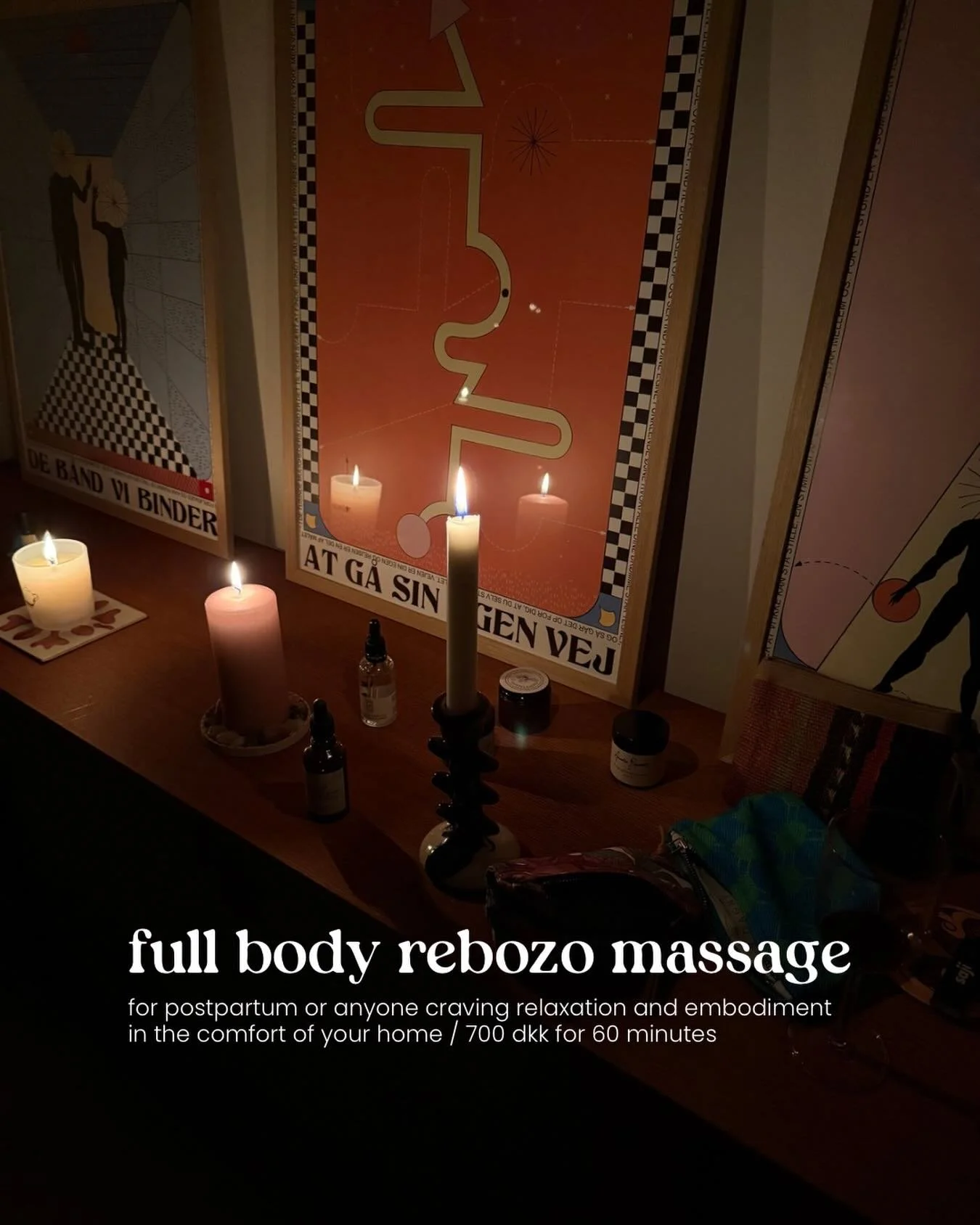 The rebozo is a woven blanket and an ancient Mexican tradition used in pregnancy, labour, and postpartum. In this 1 hour full body massage, you lay on four rebozos, each placed purposefully under your neck, shoulders, hips, and legs. Each part of you
