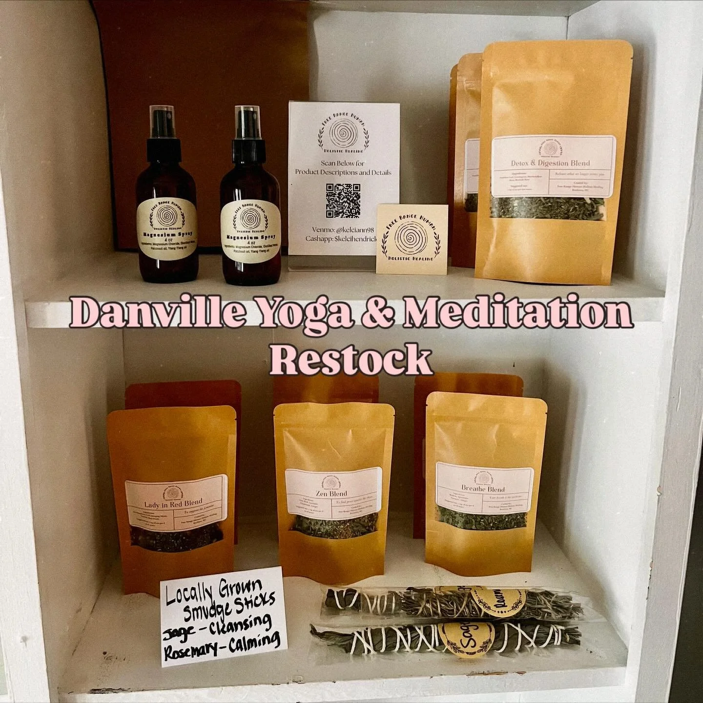 @danville_yoga_meditation has been restocked with lots of herbal healing goodies! 🌿✨

I&rsquo;ve added 2 new herbal tea blends! The Lady in Red, a blend to support women&rsquo;s hormones in every cycle of her life. The Detox &amp; Digestion Blend, c