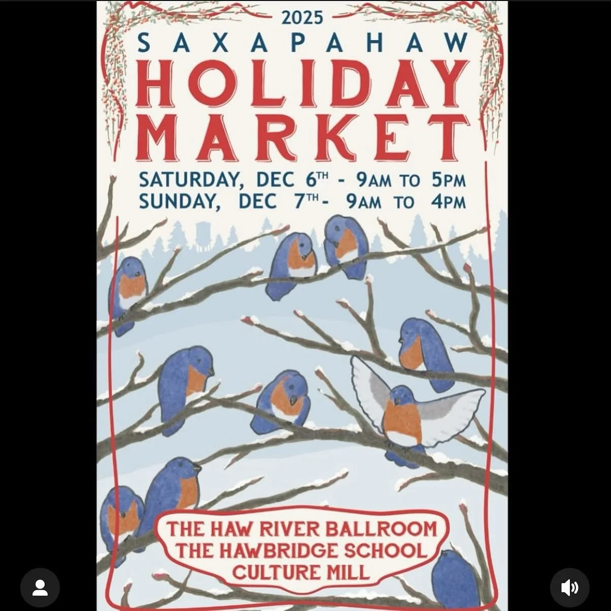My last scheduled market of the year! 🎉 

Come out to Saxapahaw and shop some incredibly talented vendors in 3 different locations! I&rsquo;ll be located in the Hawbridge Upper School with tons of herbal offerings, including all of the current gift 