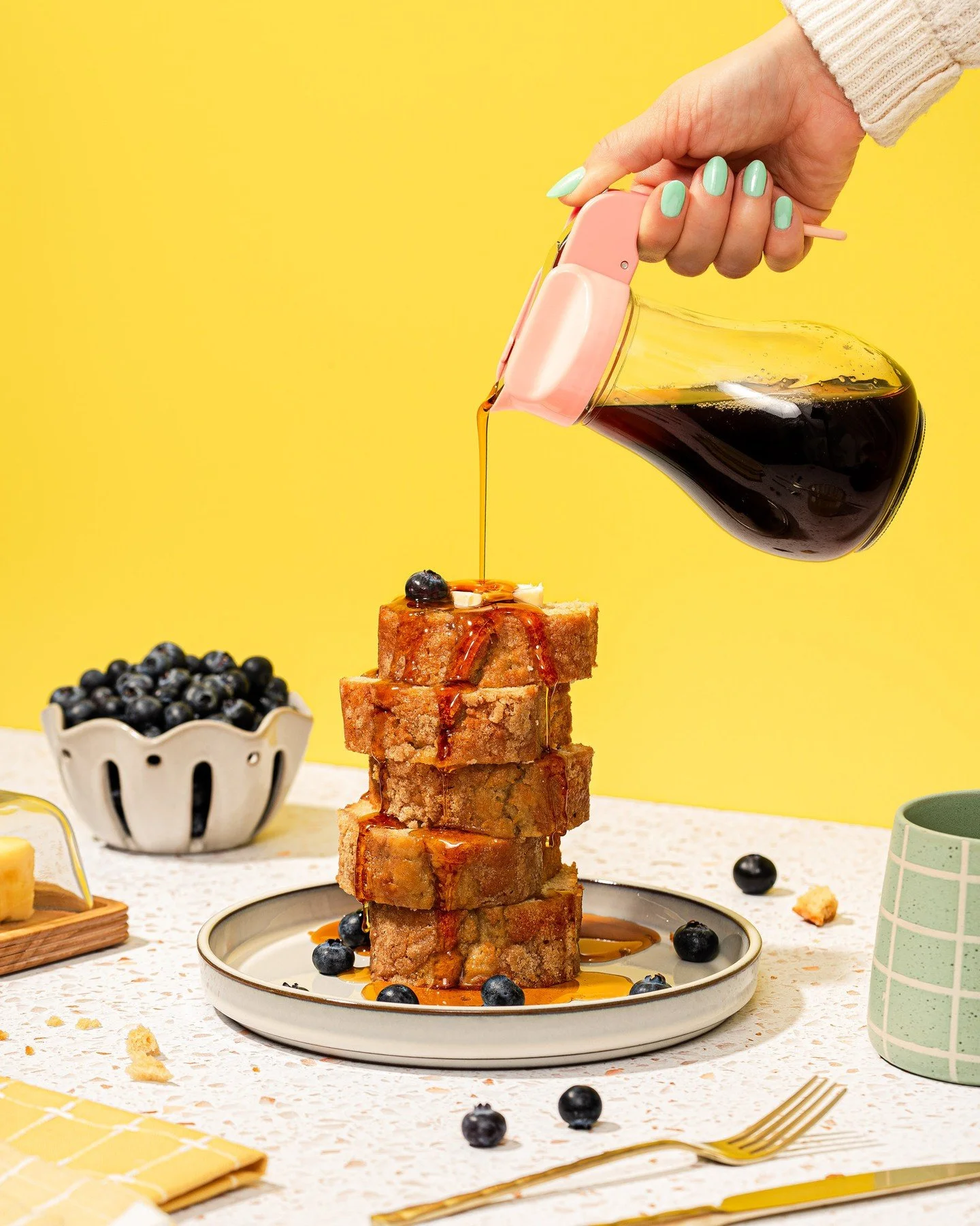 Is it absurd to drown a slice of Pancake Bread in maple syrup? Yes.⁠
⁠
Are we going to keep doing it? Absolutely.⁠
⁠
The truth is that we spent a ridiculous amount of time perfecting the buttermilk-maple-vanilla ratio so it already tastes like Sunday