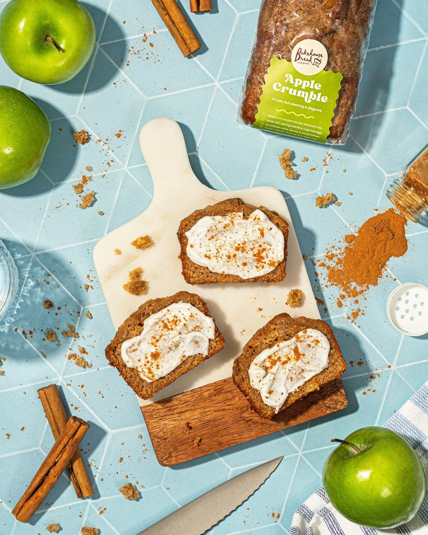 Our Apple Crumble Bread has got Big Apple Pie sweating. Hard.⁠
⁠
Rumor has it they are frantically drafting a piece of legislation to ban anyone from baking a sweet loaf THIS apple pie adjacent &mdash; claiming it causes "severe emotional distre