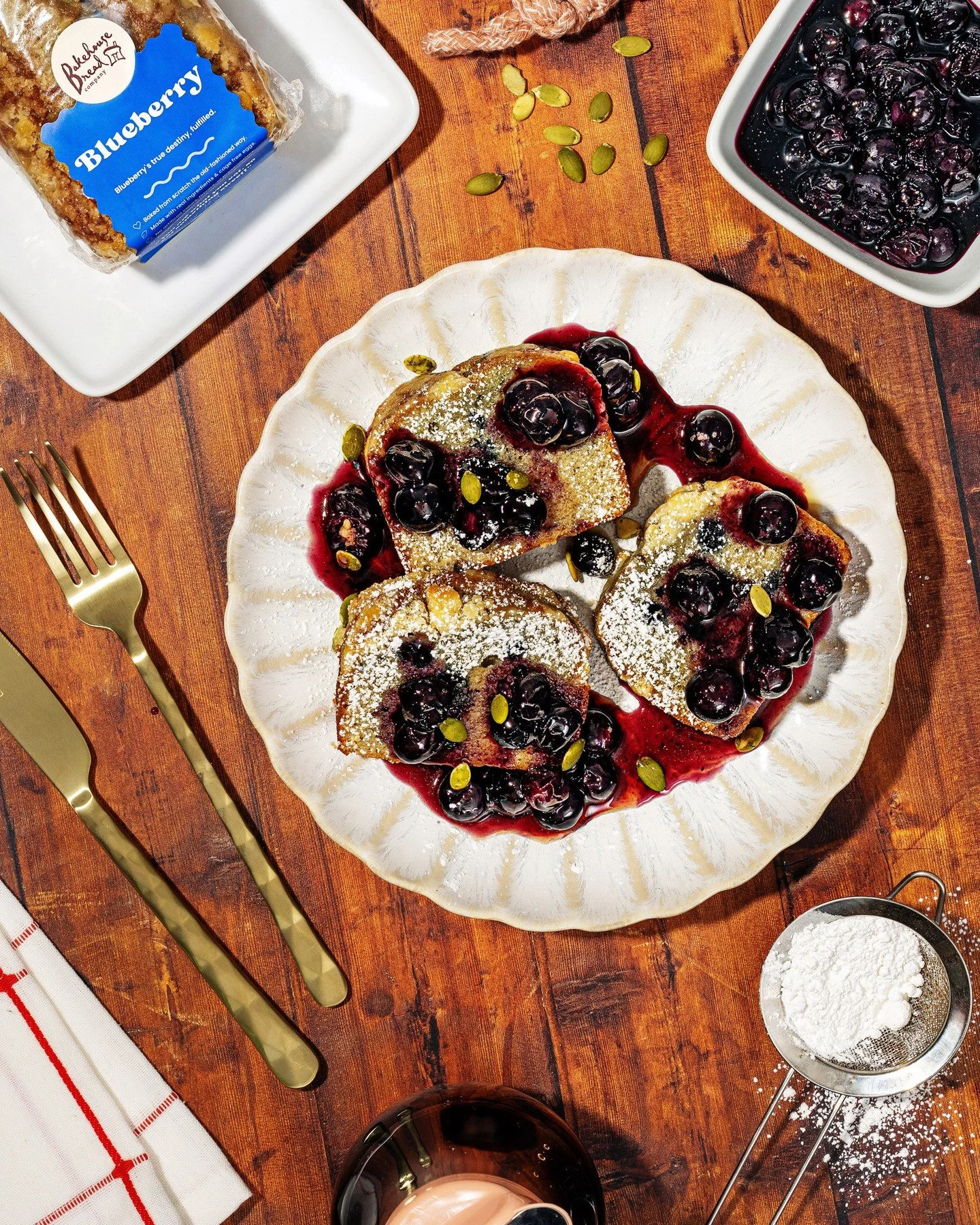 We heard you like blueberries. Like REALLY like blueberries.⁠
⁠
So we took our Blueberry Bread (which, to be clear, already has an unorthodox amount of blueberries) and decided the single best course of action was to top it with a heavy-handed syrupy