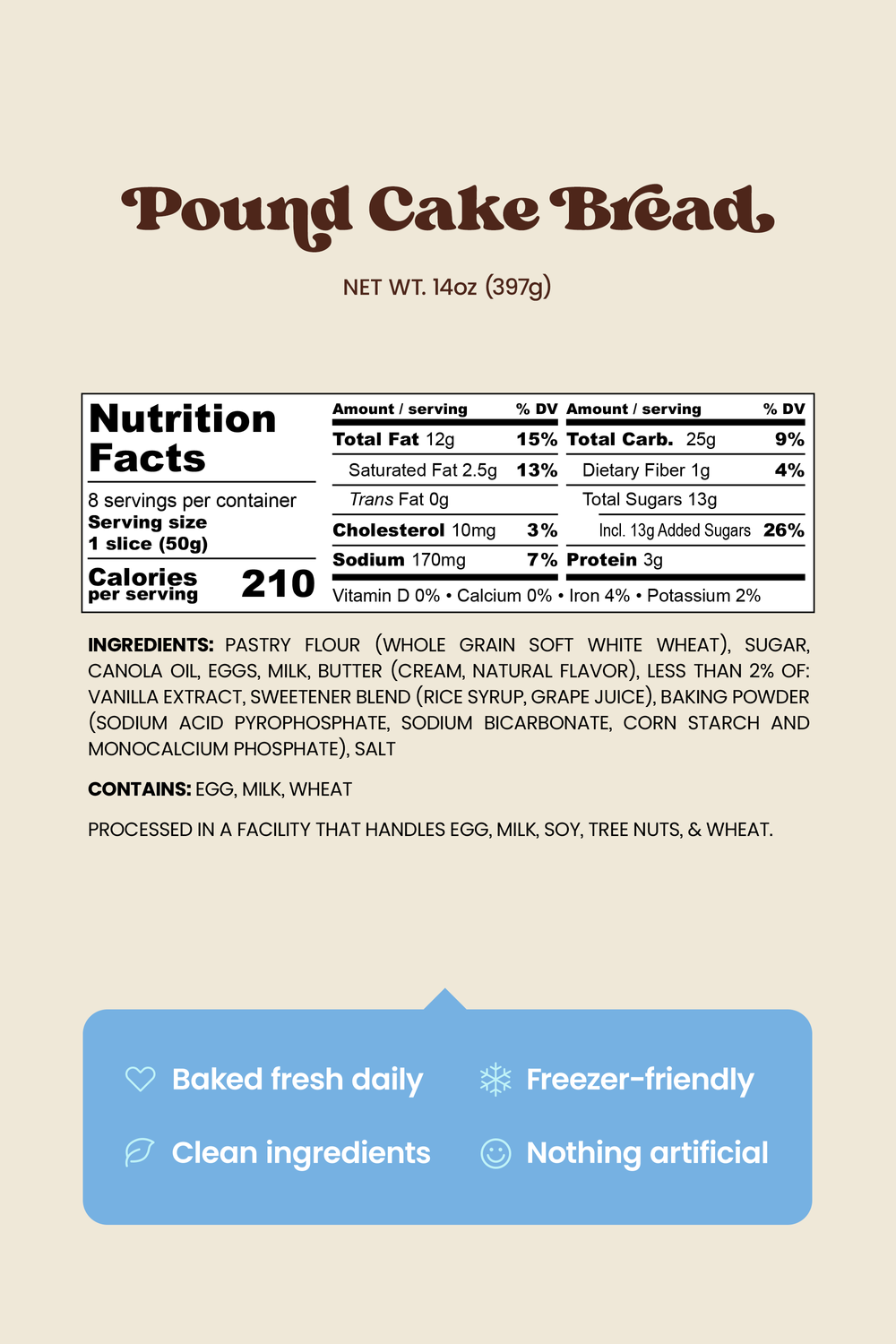 Pound Cake 3-Pack — Bakehouse Bread Company