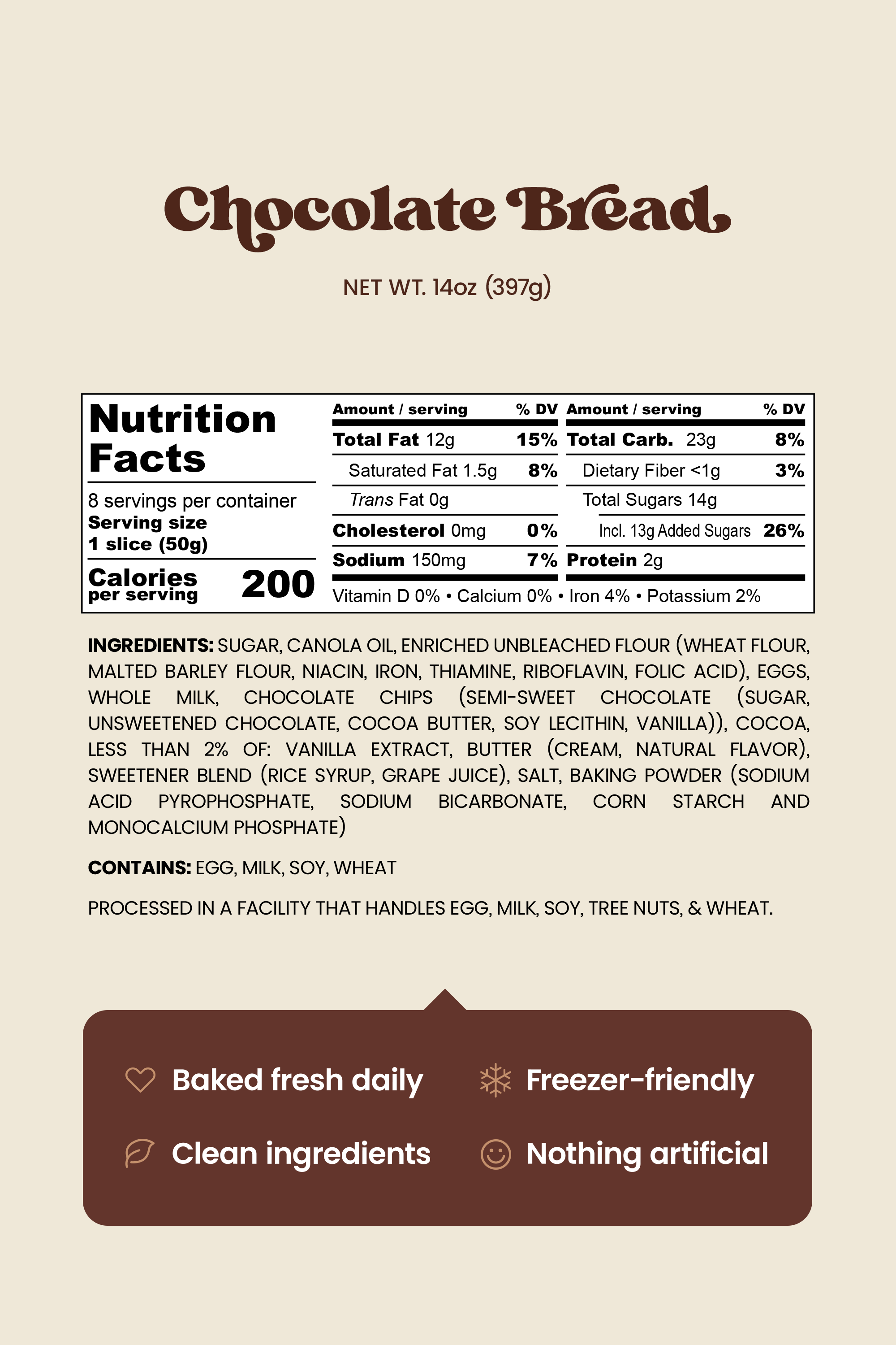 Chocolate 3-Pack — Bakehouse Bread Company