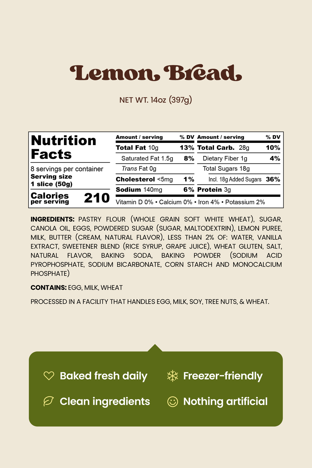 Lemon 3-Pack — Bakehouse Bread Company