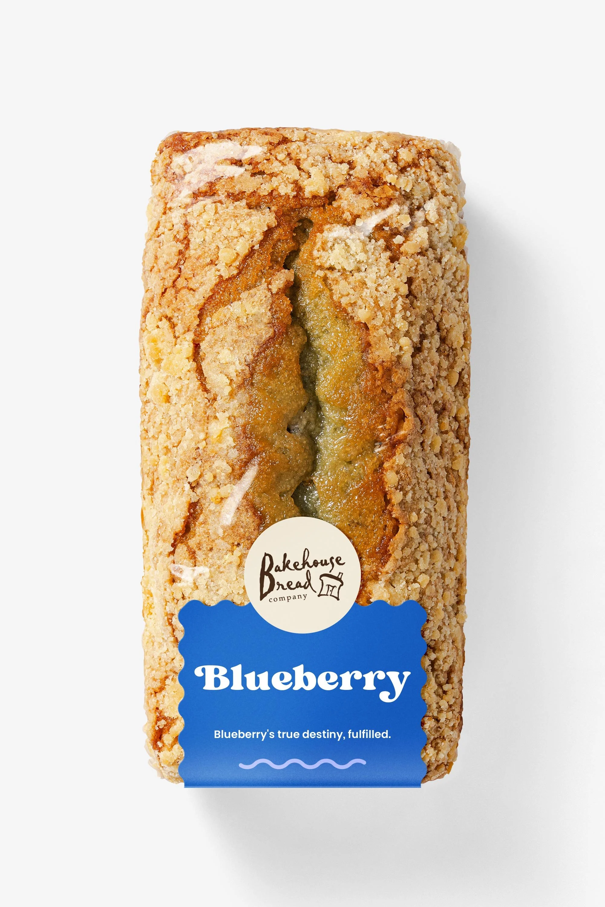 Bakehouse Bread Company Blueberry bread loaf on white