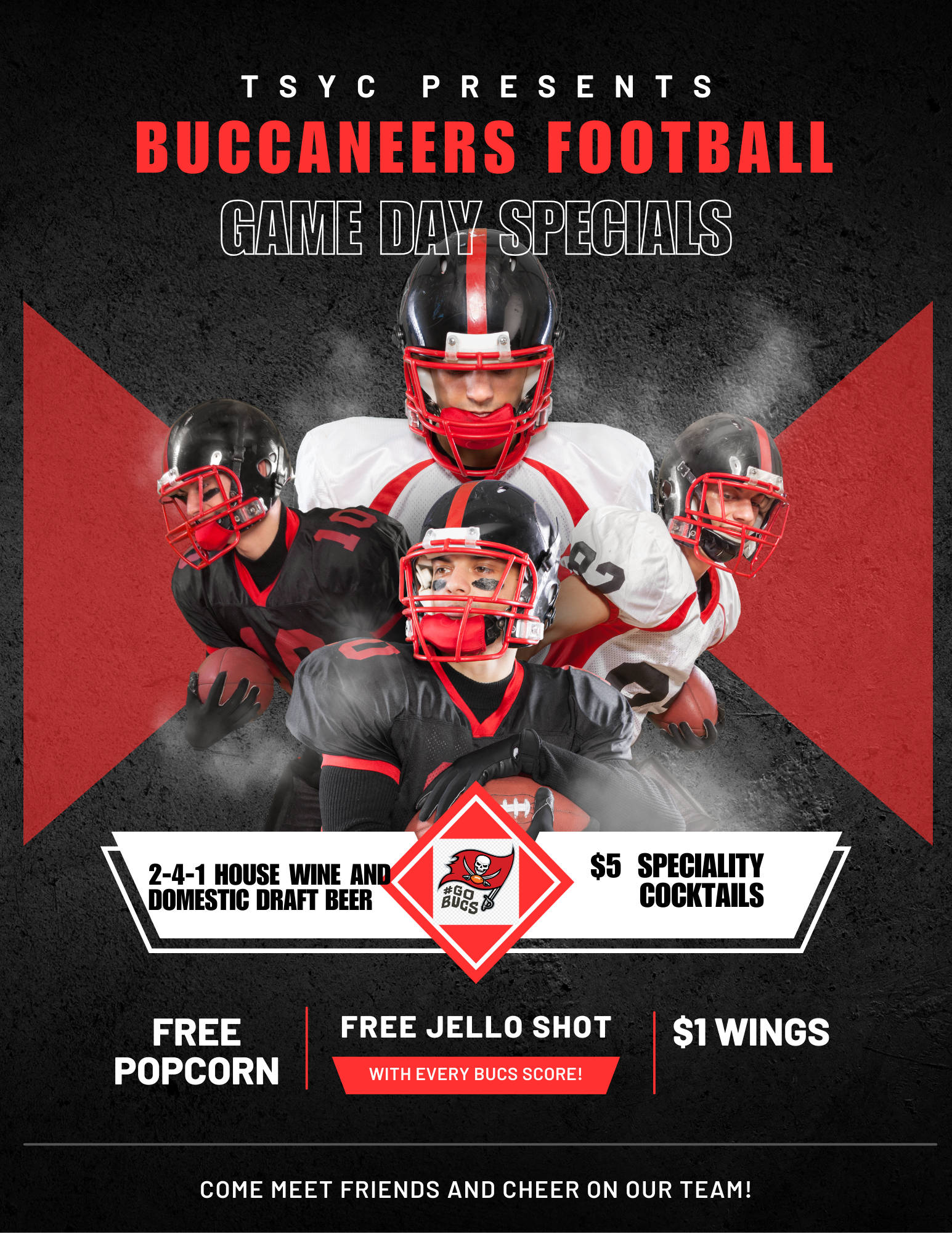 Bucs Game Day Specials