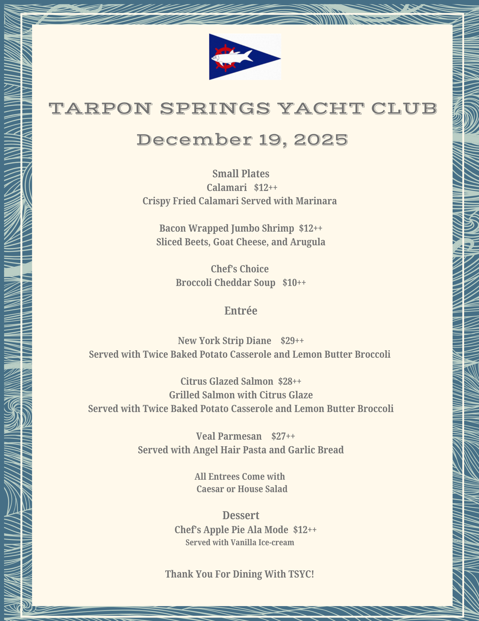 Friday Member Dining